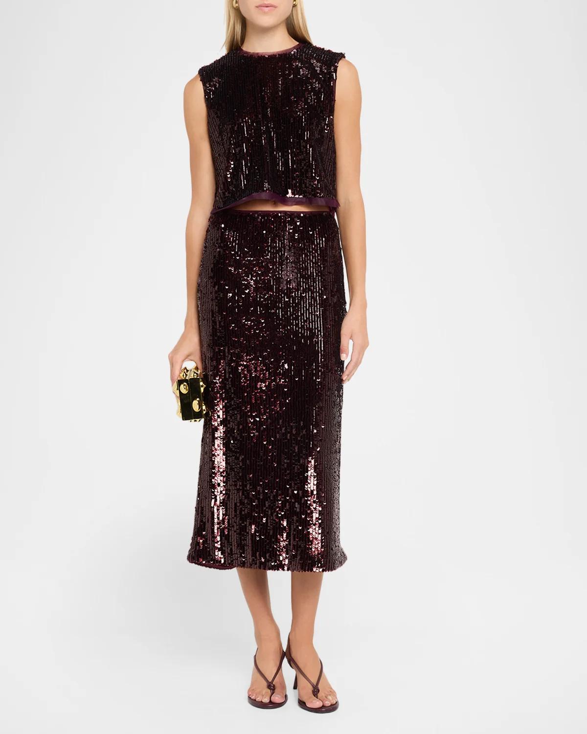 Sequined Midi Skirt - thumbnail 2