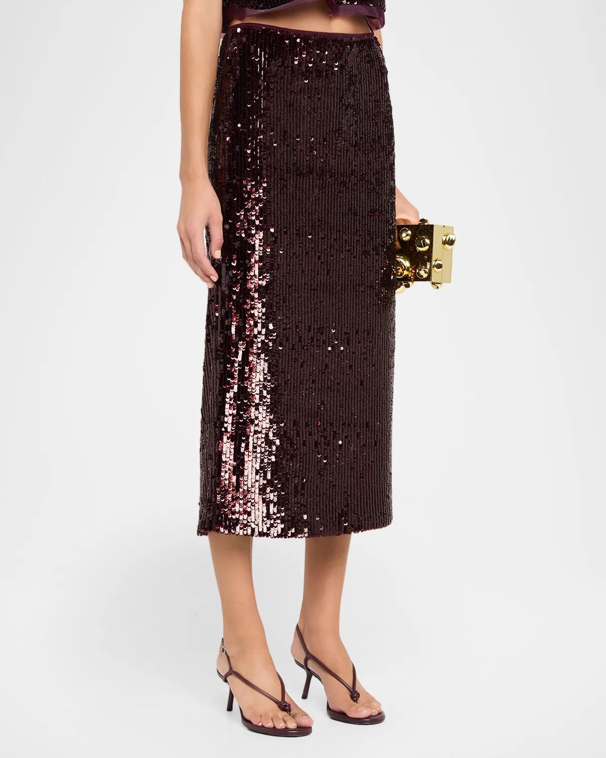 Sequined Midi Skirt - thumbnail 4