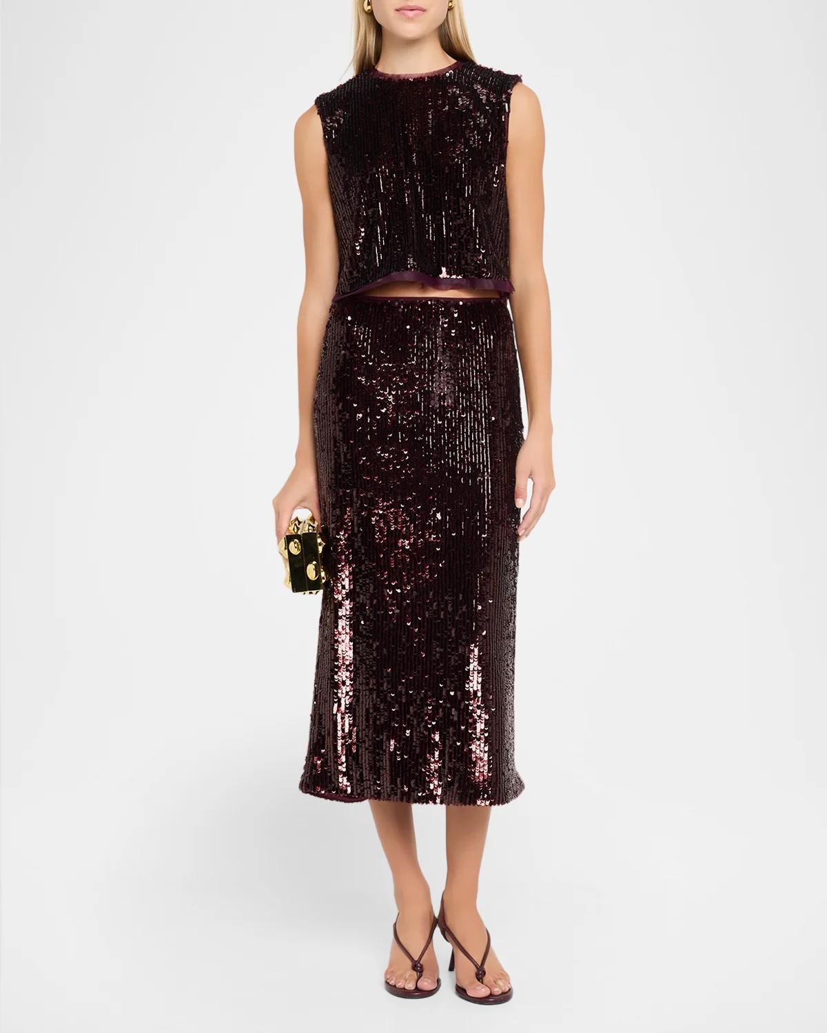 Cydia Sequined Sleeveless Top - thumbnail 2
