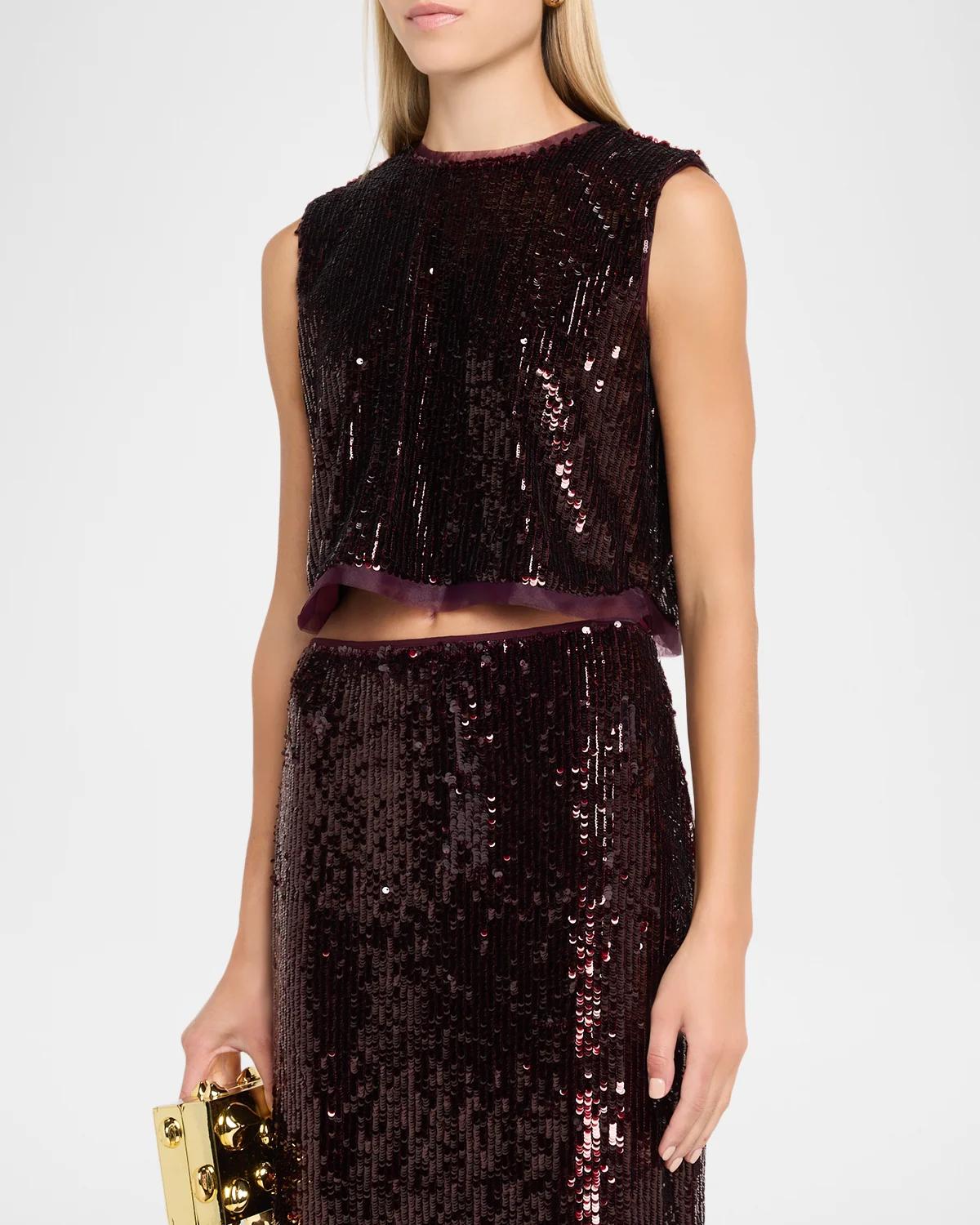 Cydia Sequined Sleeveless Top - thumbnail 4