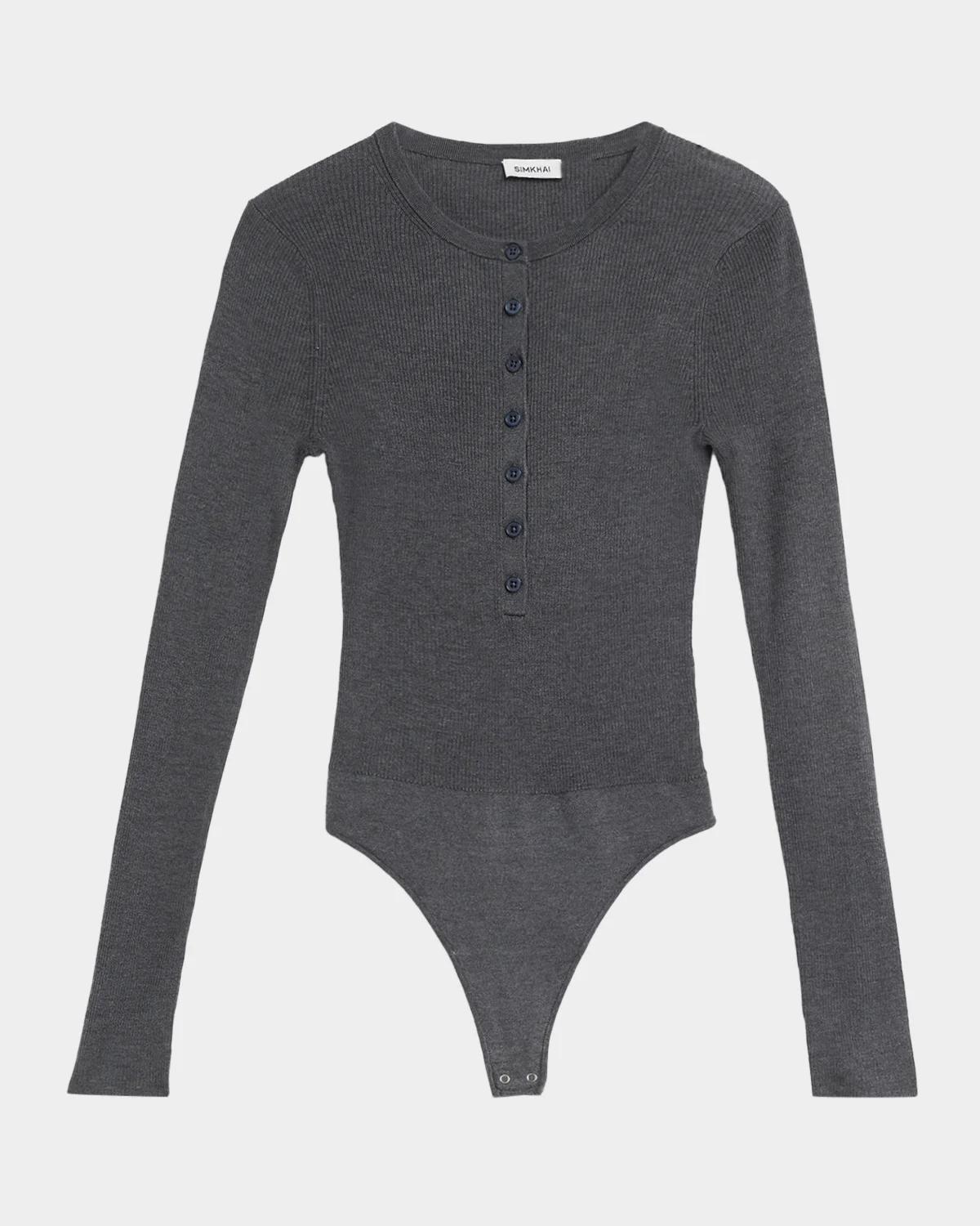 Susanne Silk-Cashmere Bodysuit