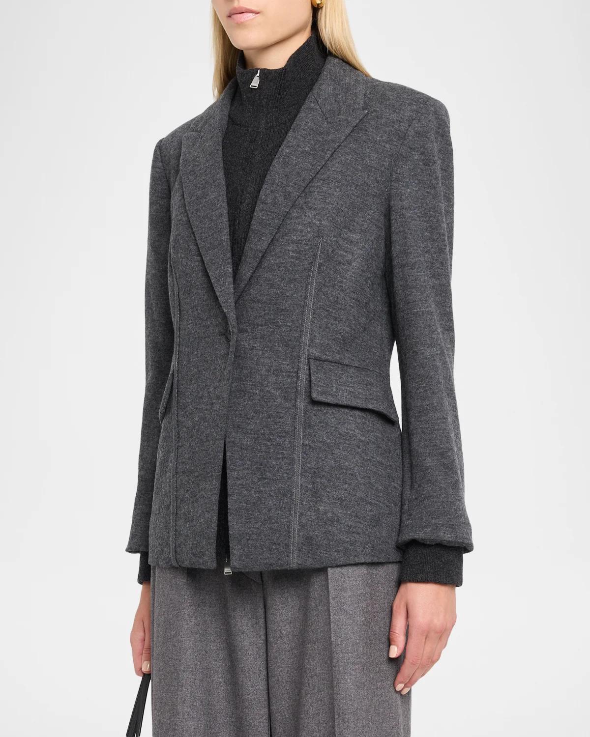 Auden Virgin Wool-Blend Blazer - thumbnail 4