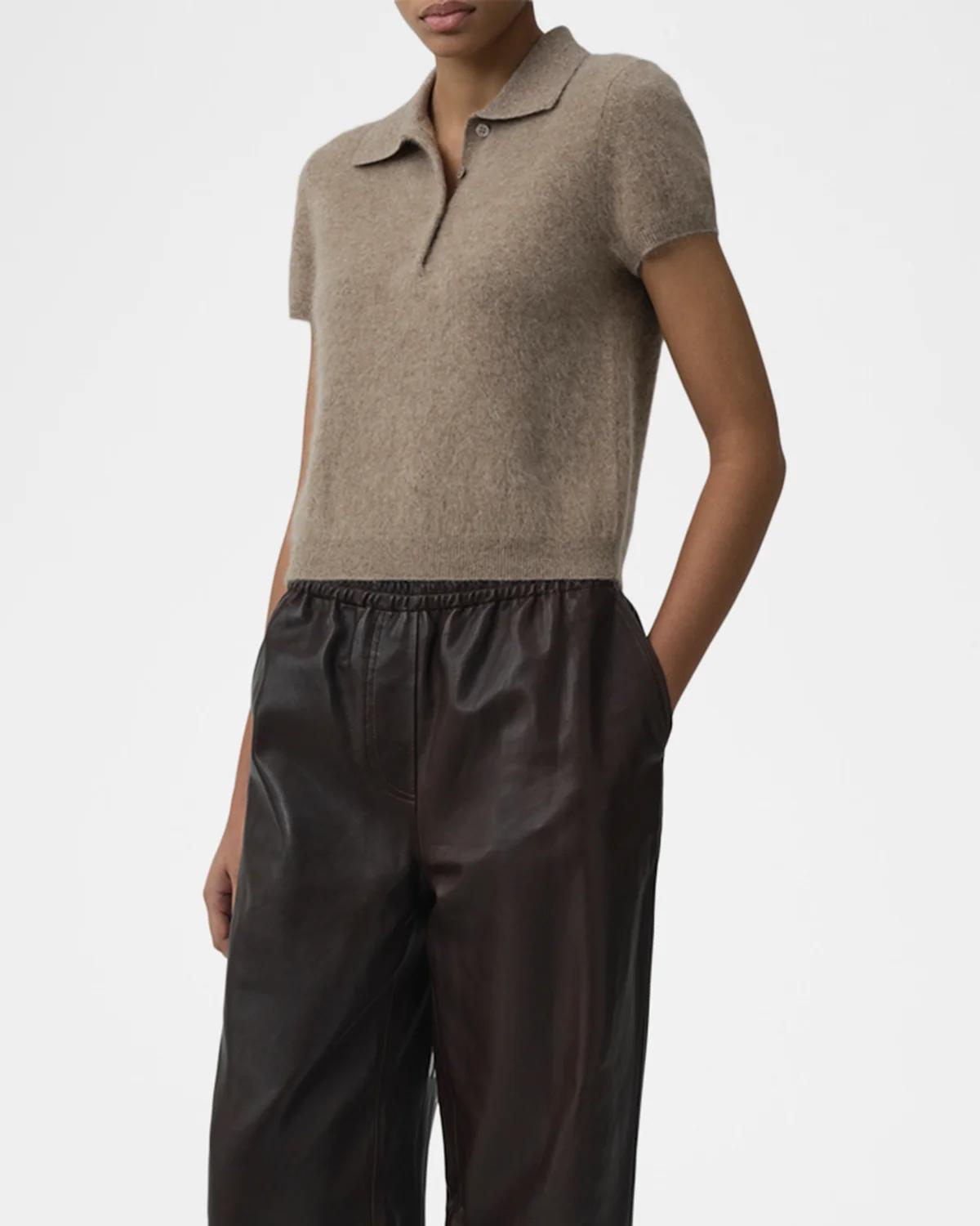 Ivy Short-Sleeve Polo Sweater - thumbnail 4