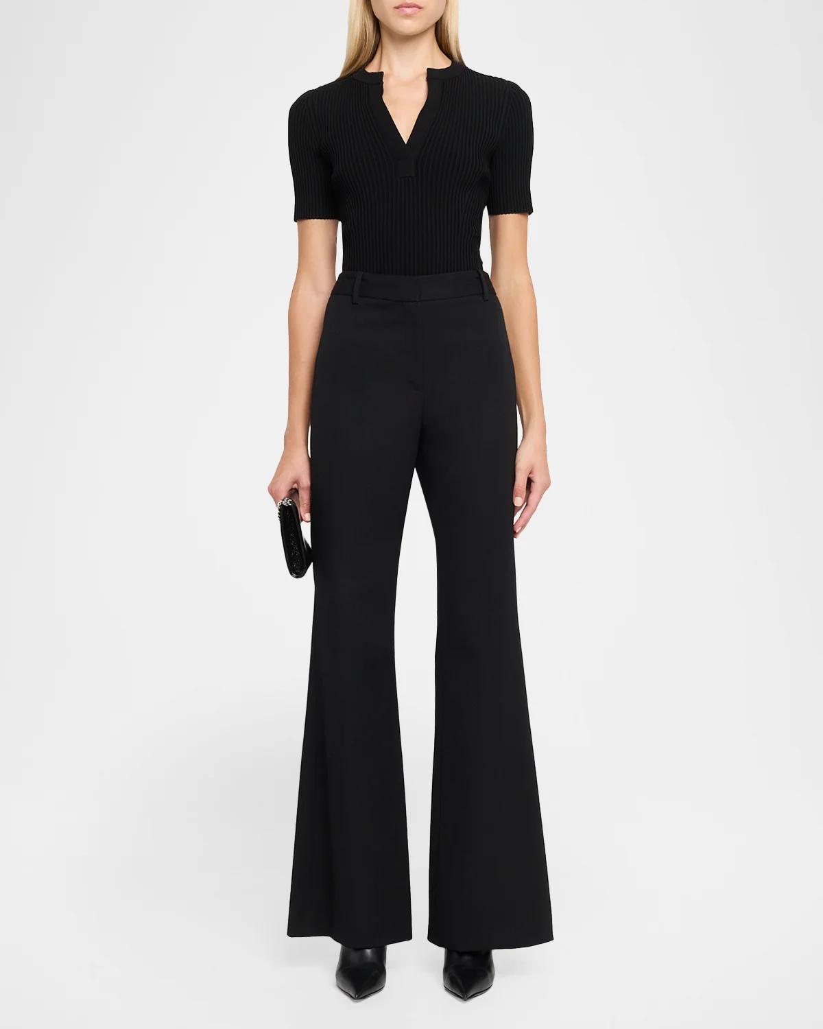 Miley Splitneck Ribbed Top - thumbnail 2