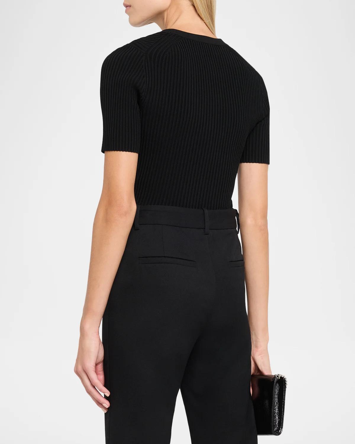 Miley Splitneck Ribbed Top - thumbnail 3