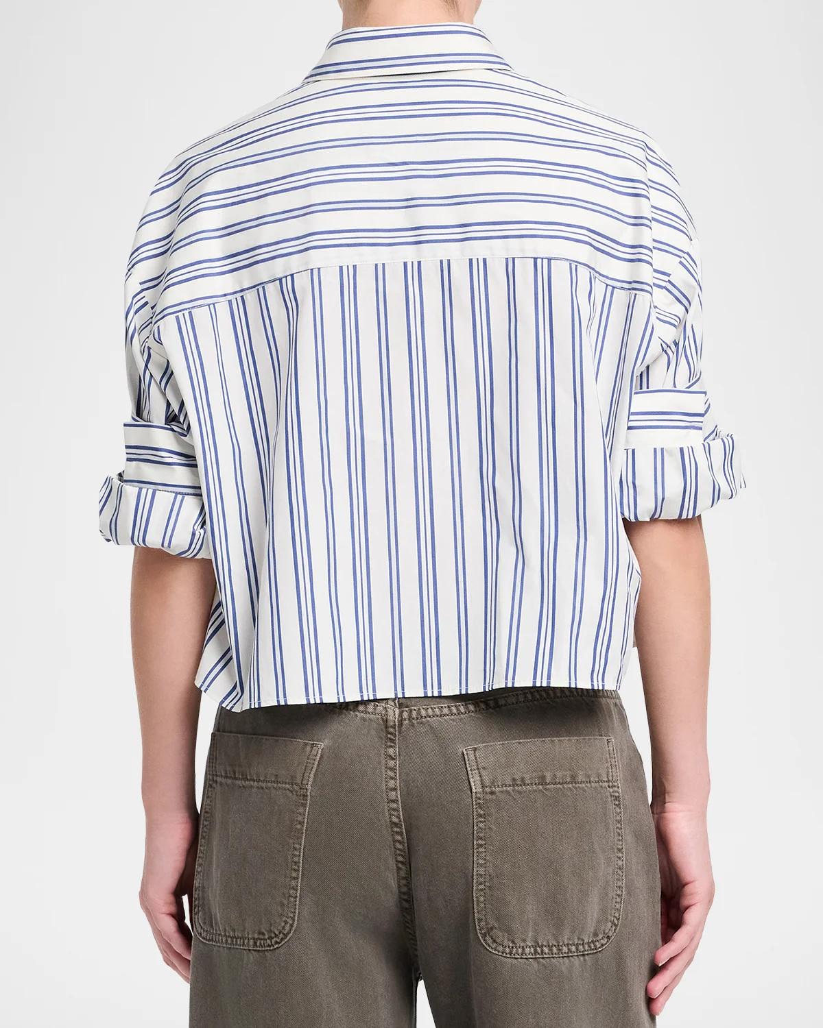 Next Ex Cropped Cotton Poplin Shirt - thumbnail 8