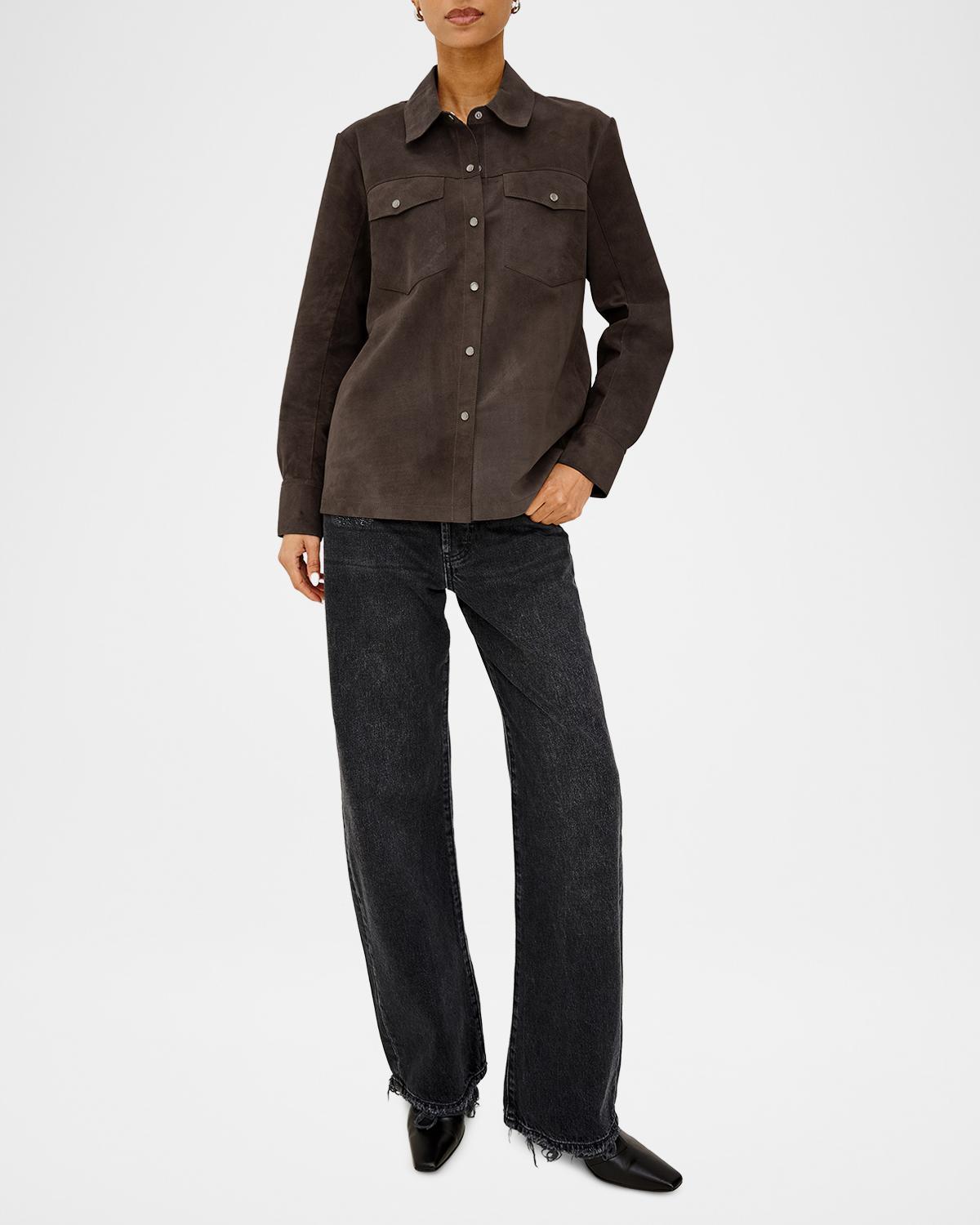 Dean Suede Flap-Pocket Shirt - thumbnail 2