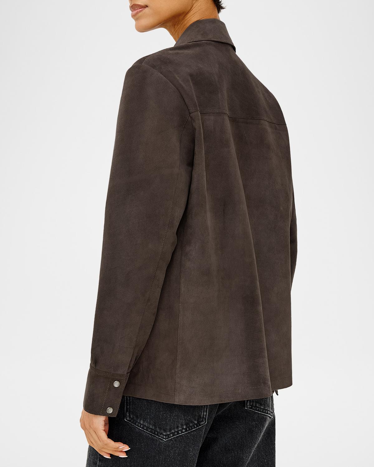 Dean Suede Flap-Pocket Shirt - thumbnail 3