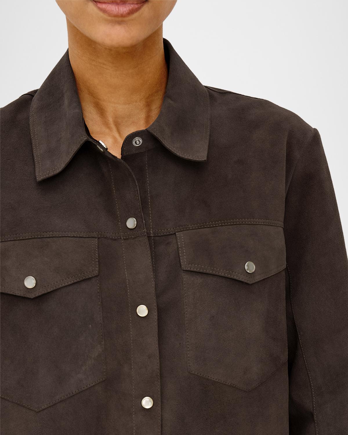 Dean Suede Flap-Pocket Shirt - thumbnail 5
