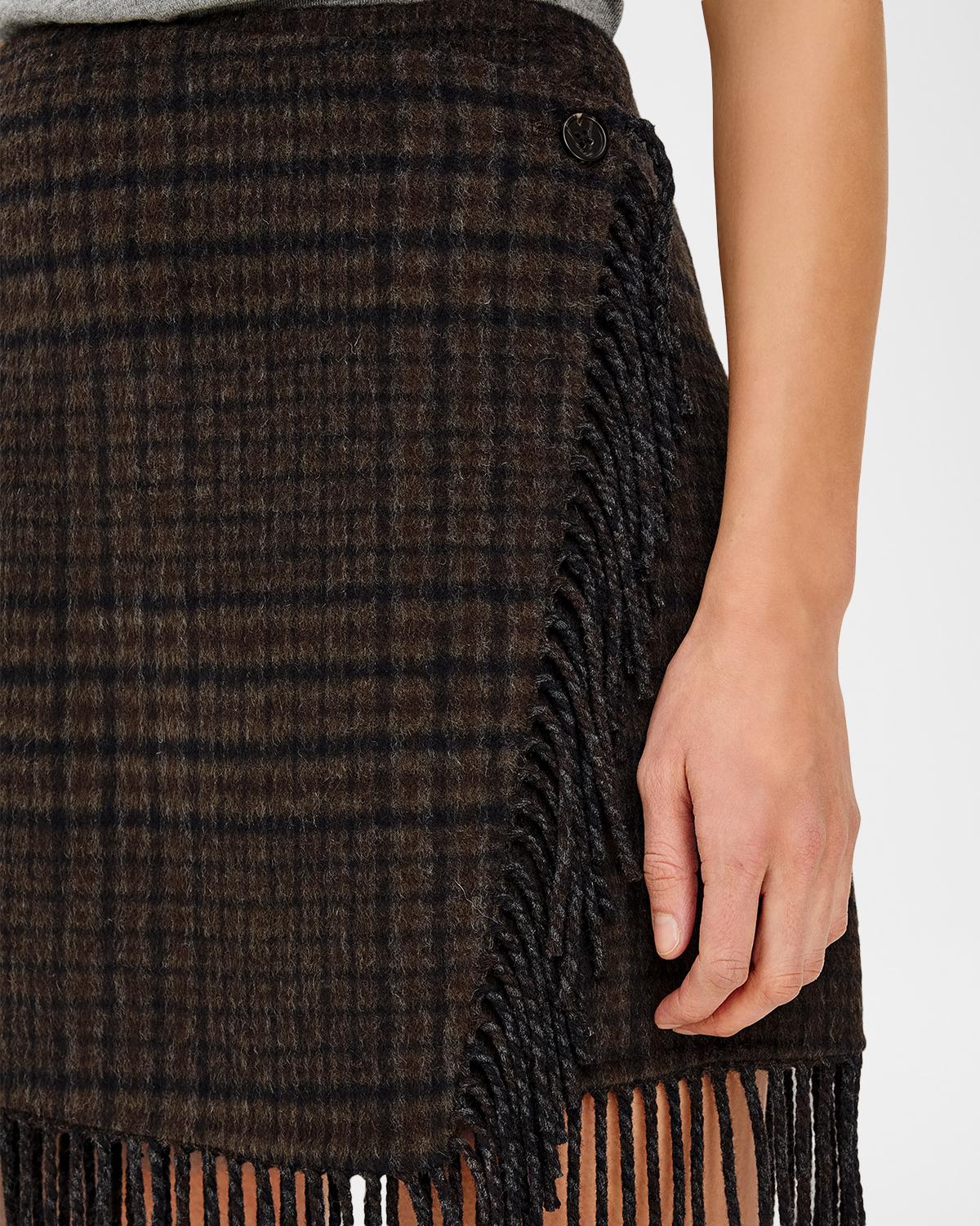 Vista Plaid Wool-Blend Mini Skirt - thumbnail 6