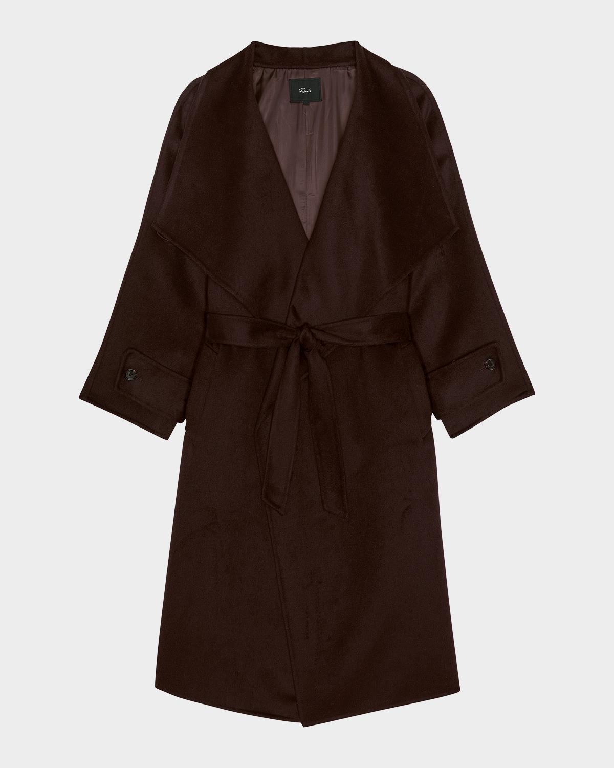 Celeste Tie-Waist Wool-Blend Coat