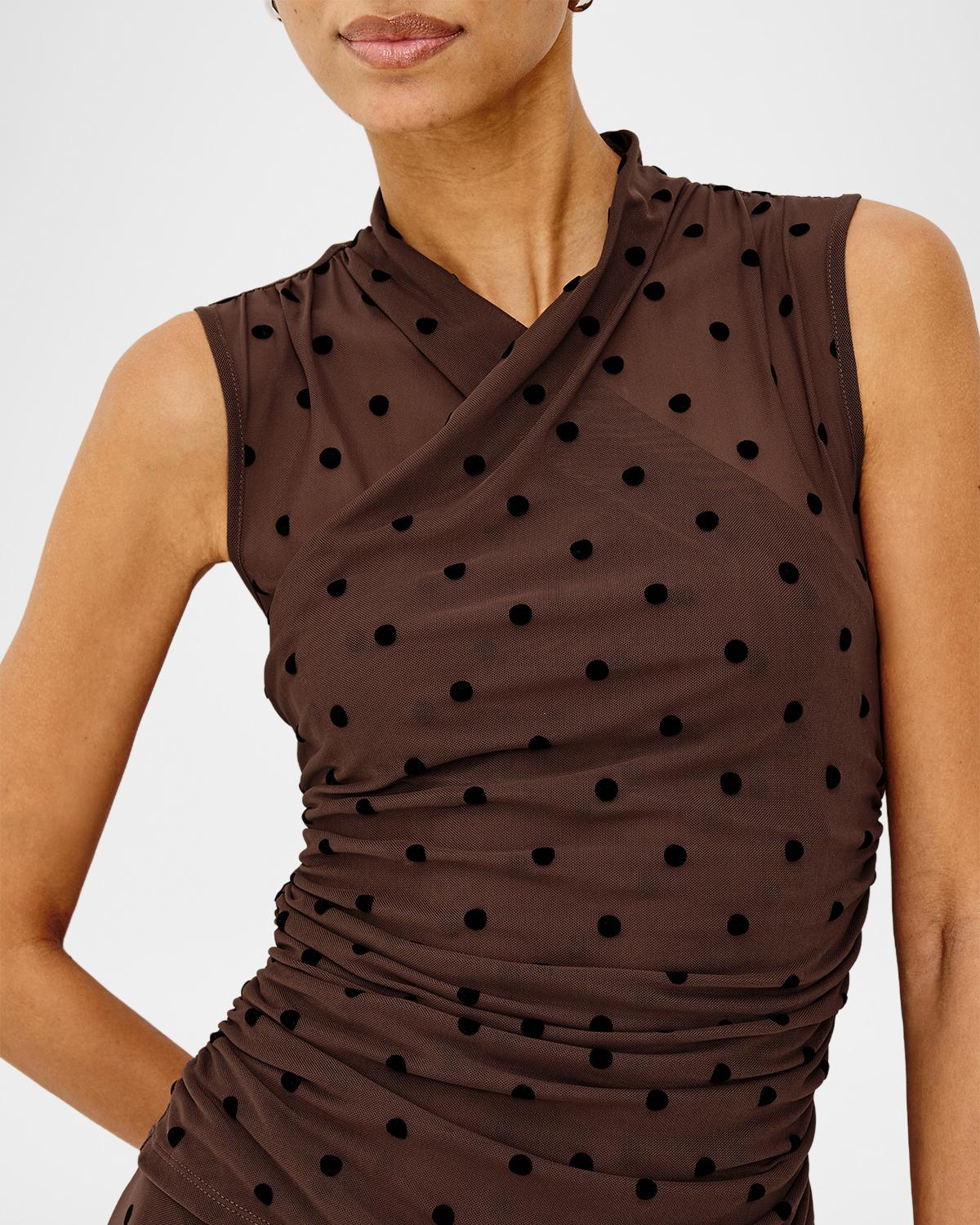 Lauris Polka Dot Sleeveless Top - thumbnail 5
