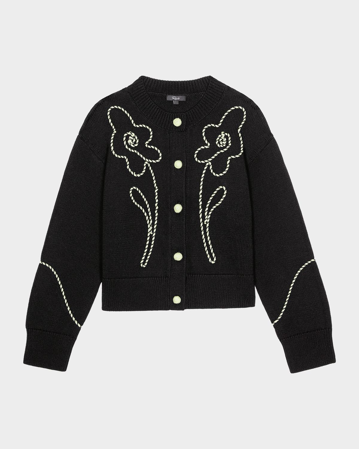 Sybil Embroidered Cotton Cardigan