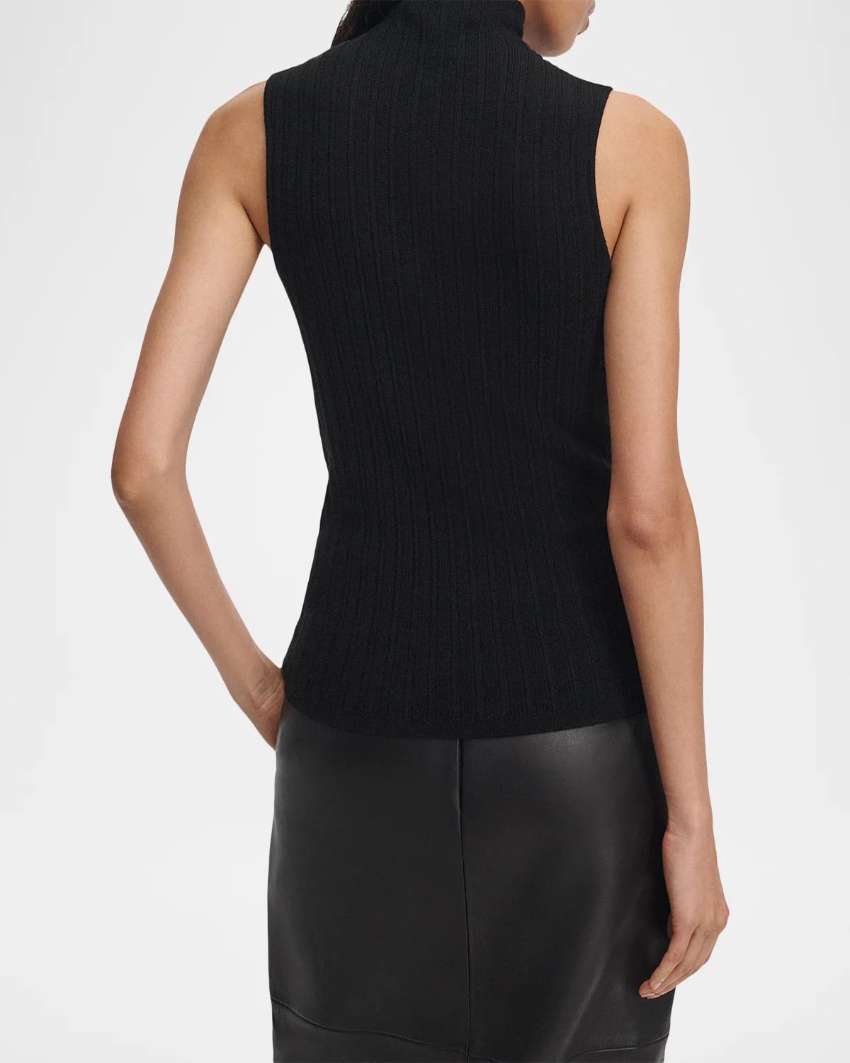Rhodes Sleeveless Ribbed Mock-Neck Top - thumbnail 3
