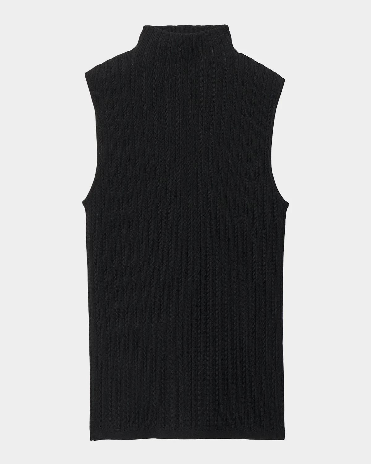 Rhodes Sleeveless Ribbed Mock-Neck Top