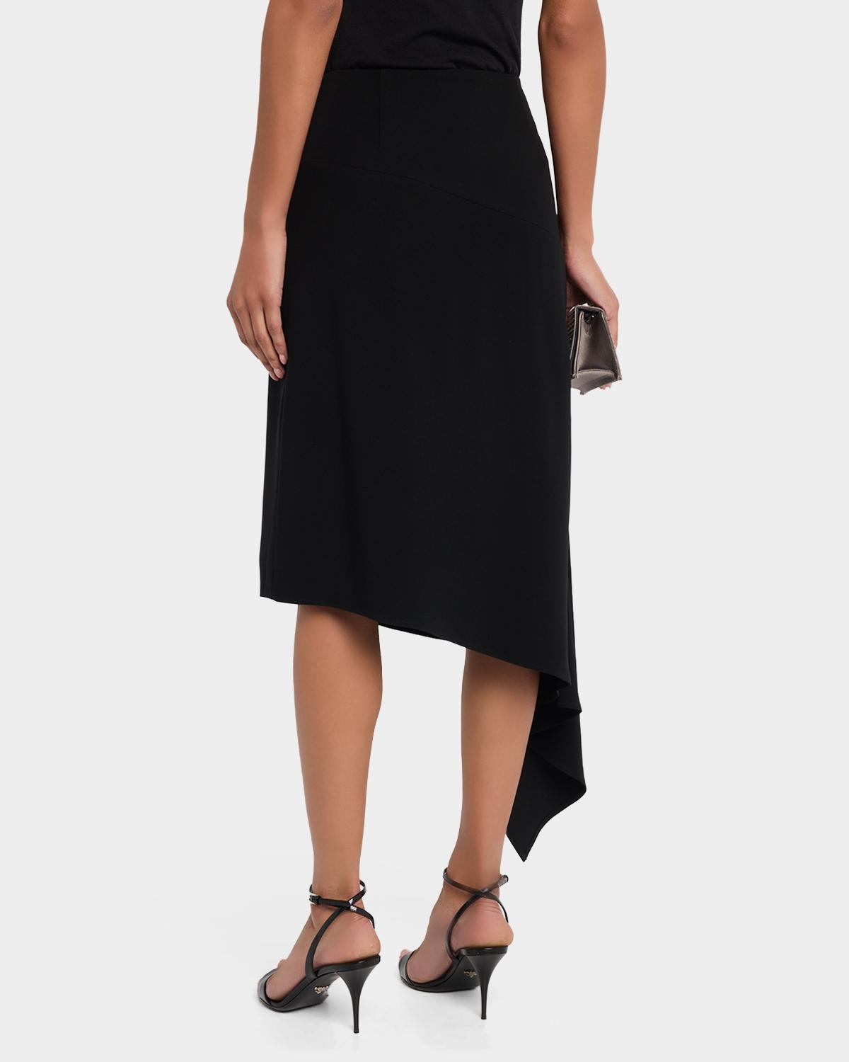 Crystal Cascade Embellished Asymmetric Midi Skirt - thumbnail 3