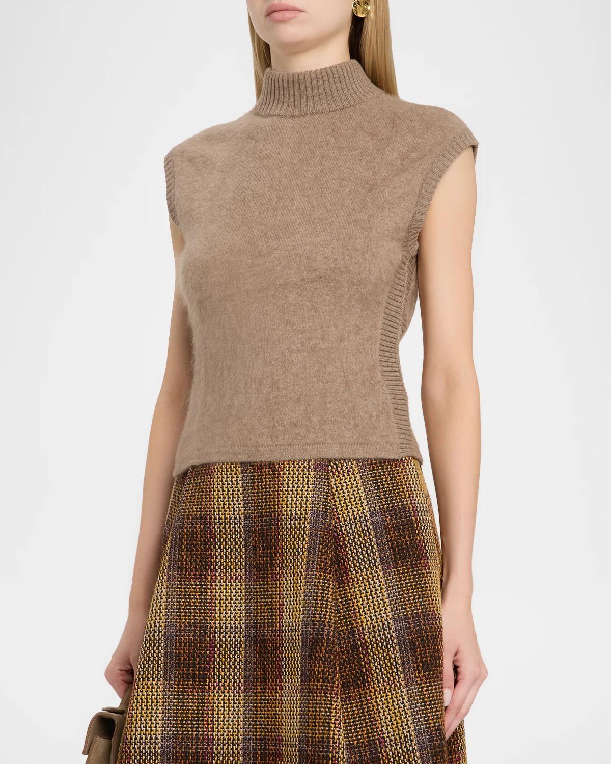 Sabina Mock-Neck Sleeveless Sweater - thumbnail 4