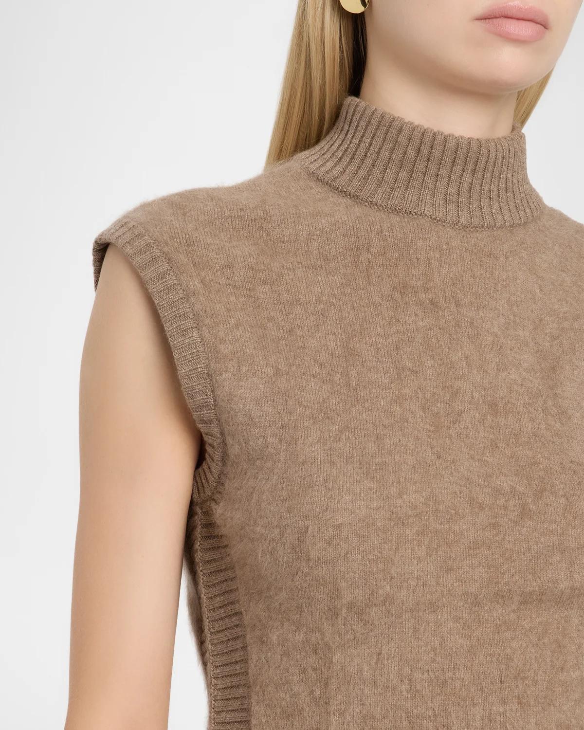 Sabina Mock-Neck Sleeveless Sweater - thumbnail 5