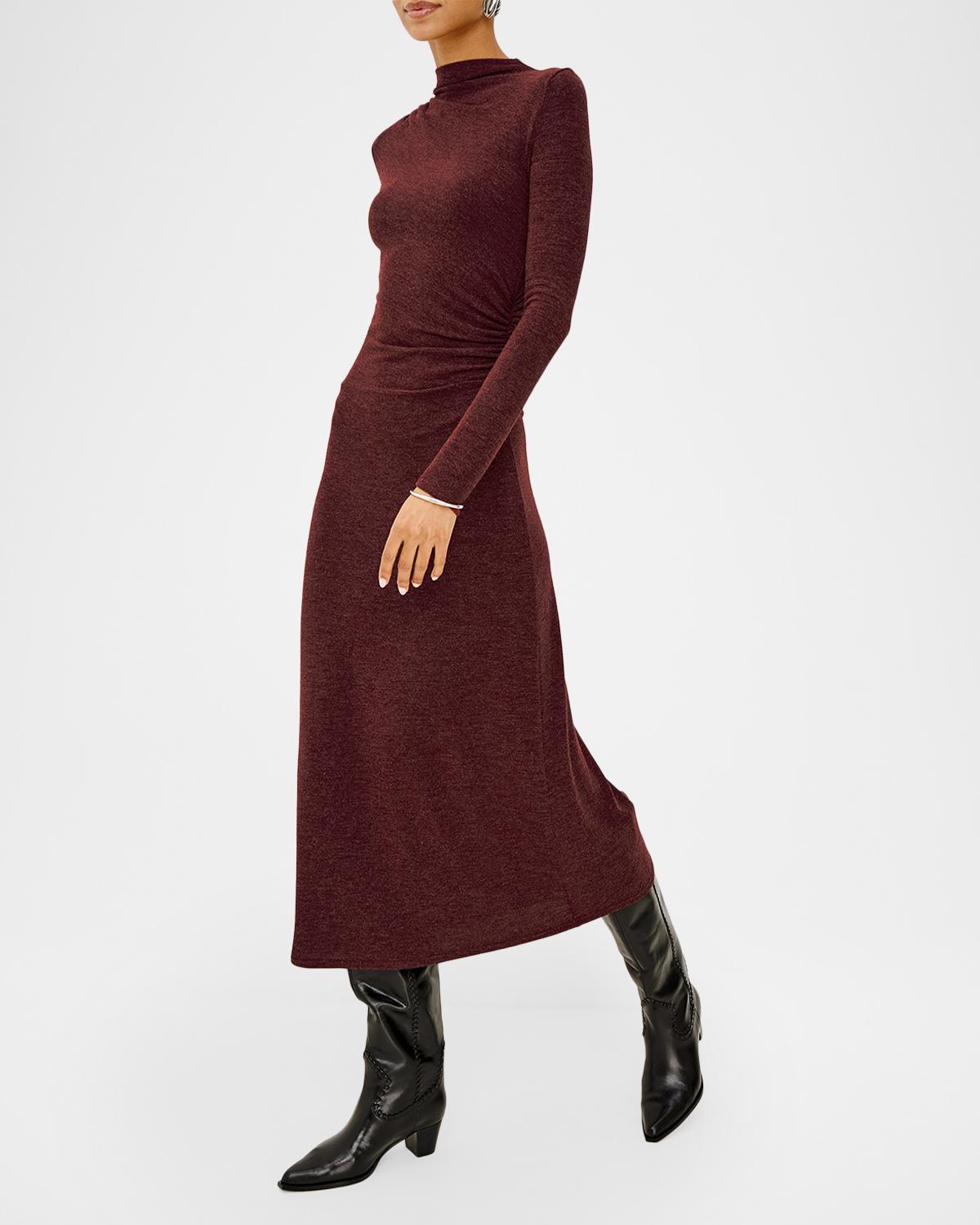 Margaret Ruched Midi Dress - thumbnail 4