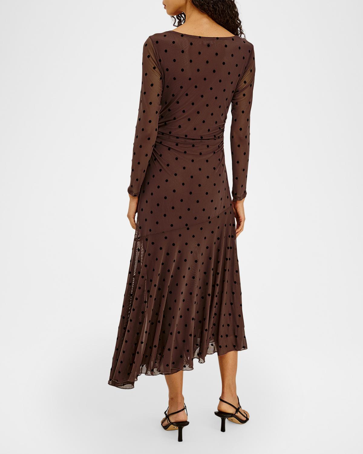 Cambria Polka-Dot Mesh Midi Dress - thumbnail 3