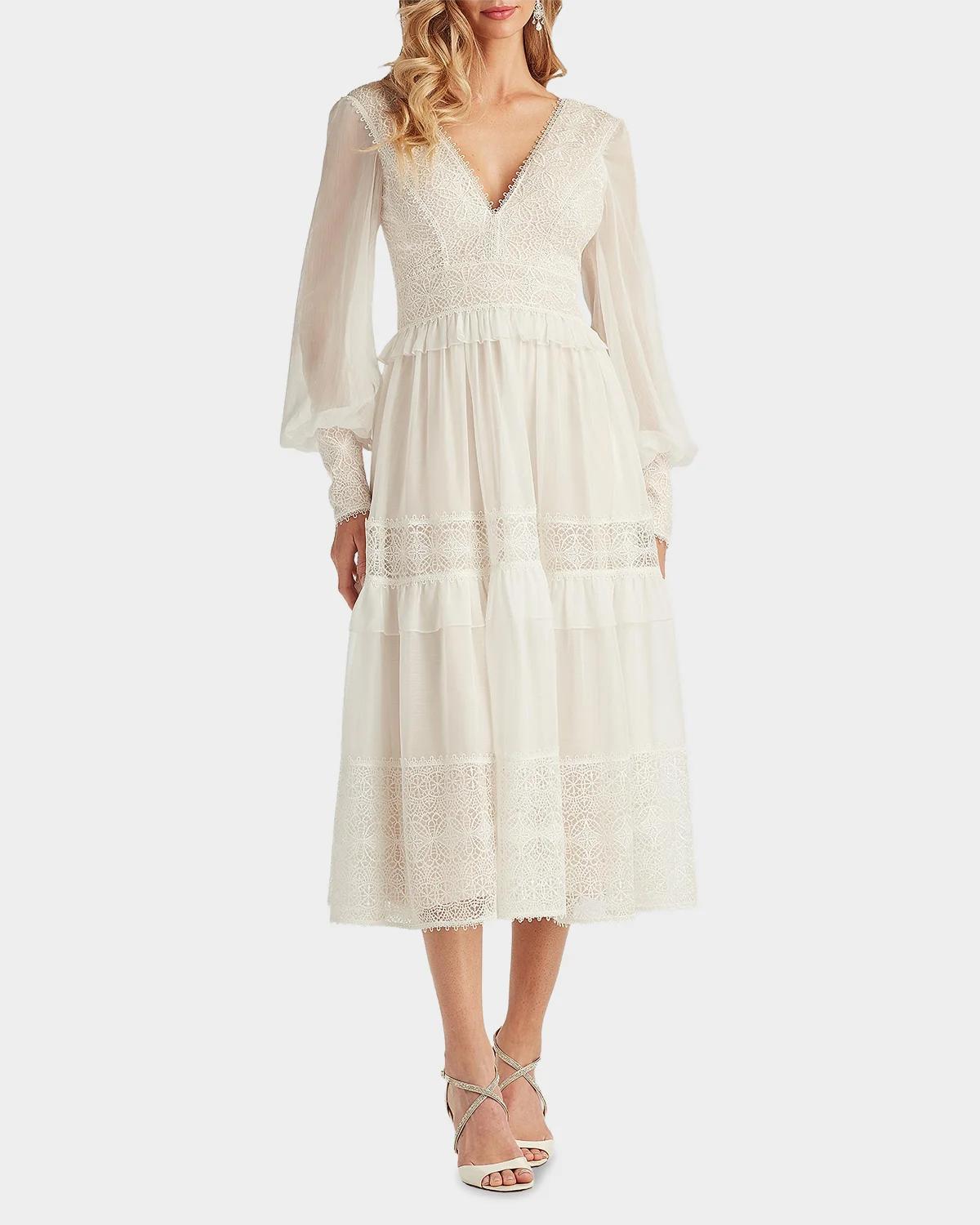 Loic Lace Panel Midi Dress - thumbnail 2
