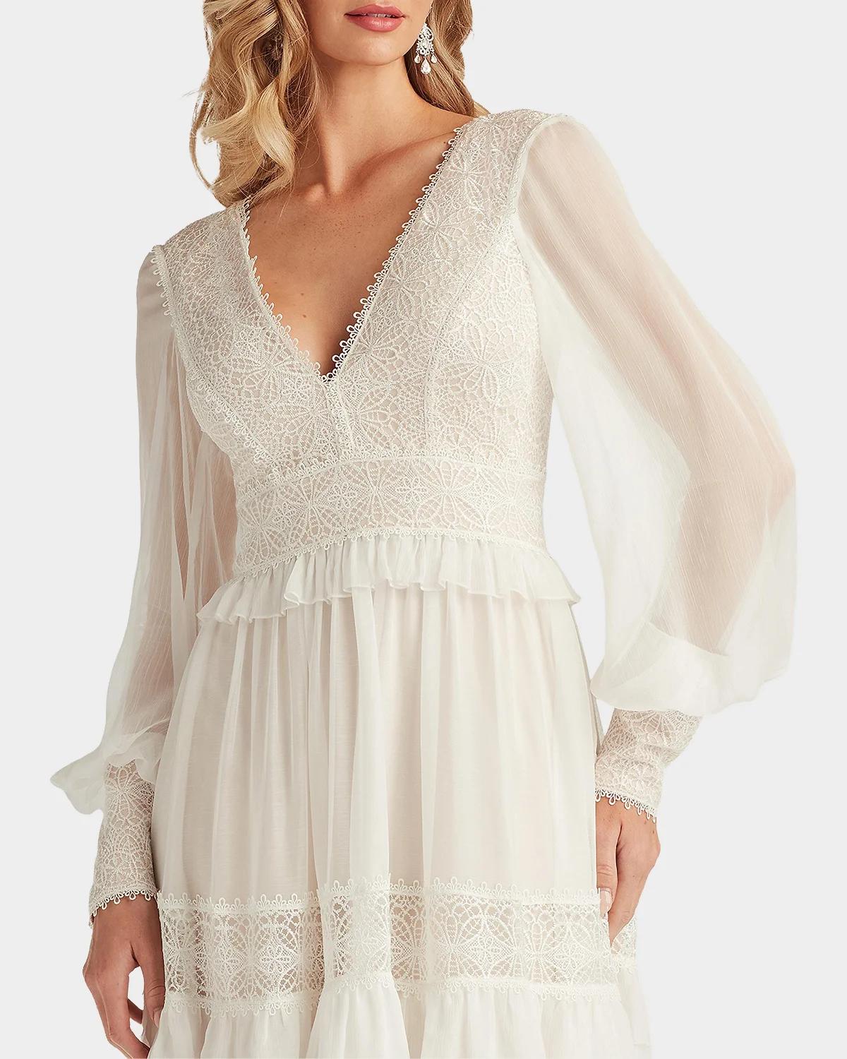 Loic Lace Panel Midi Dress - thumbnail 6