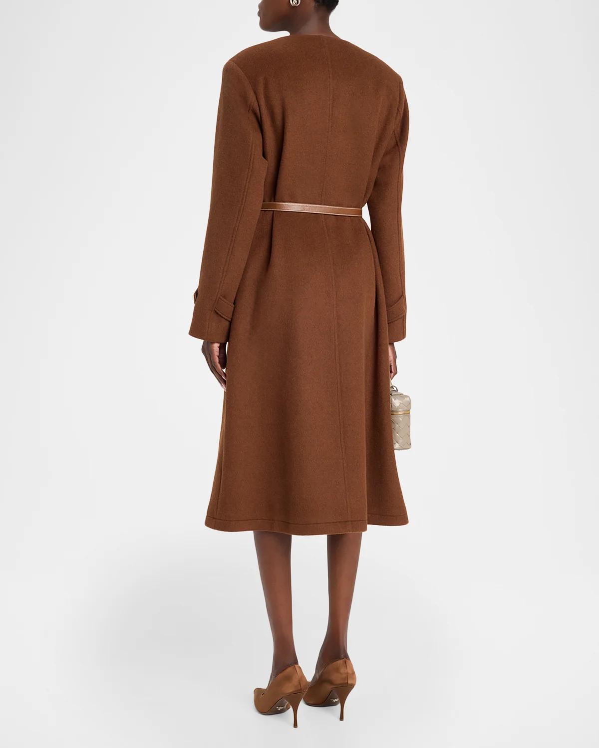 Orly Belted Wool-Blend Coat - thumbnail 3