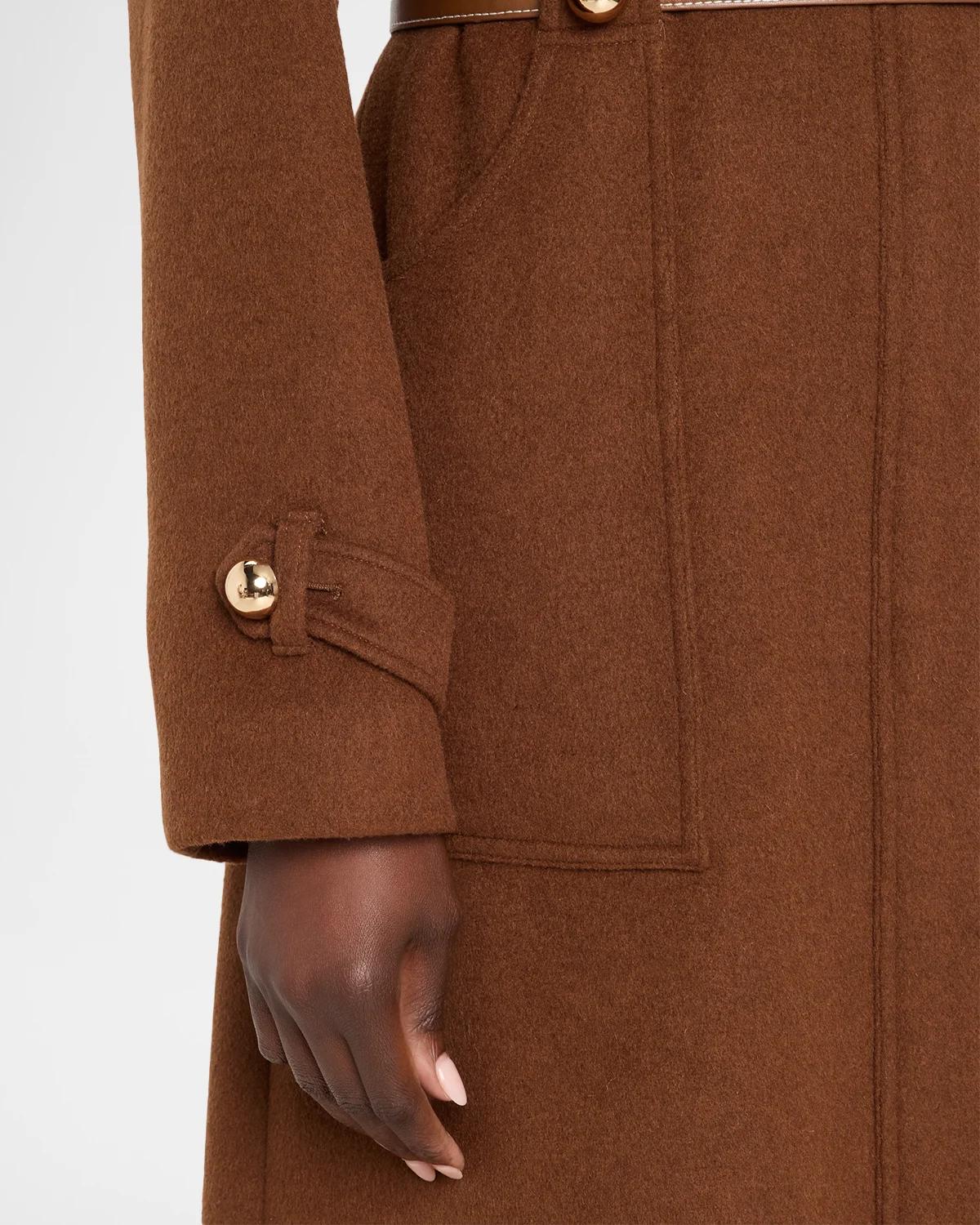 Orly Belted Wool-Blend Coat - thumbnail 5