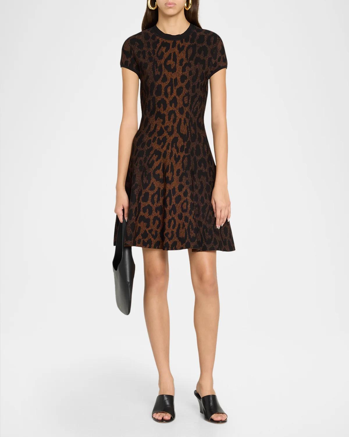 Honor Leopard Mini Dress - thumbnail 2