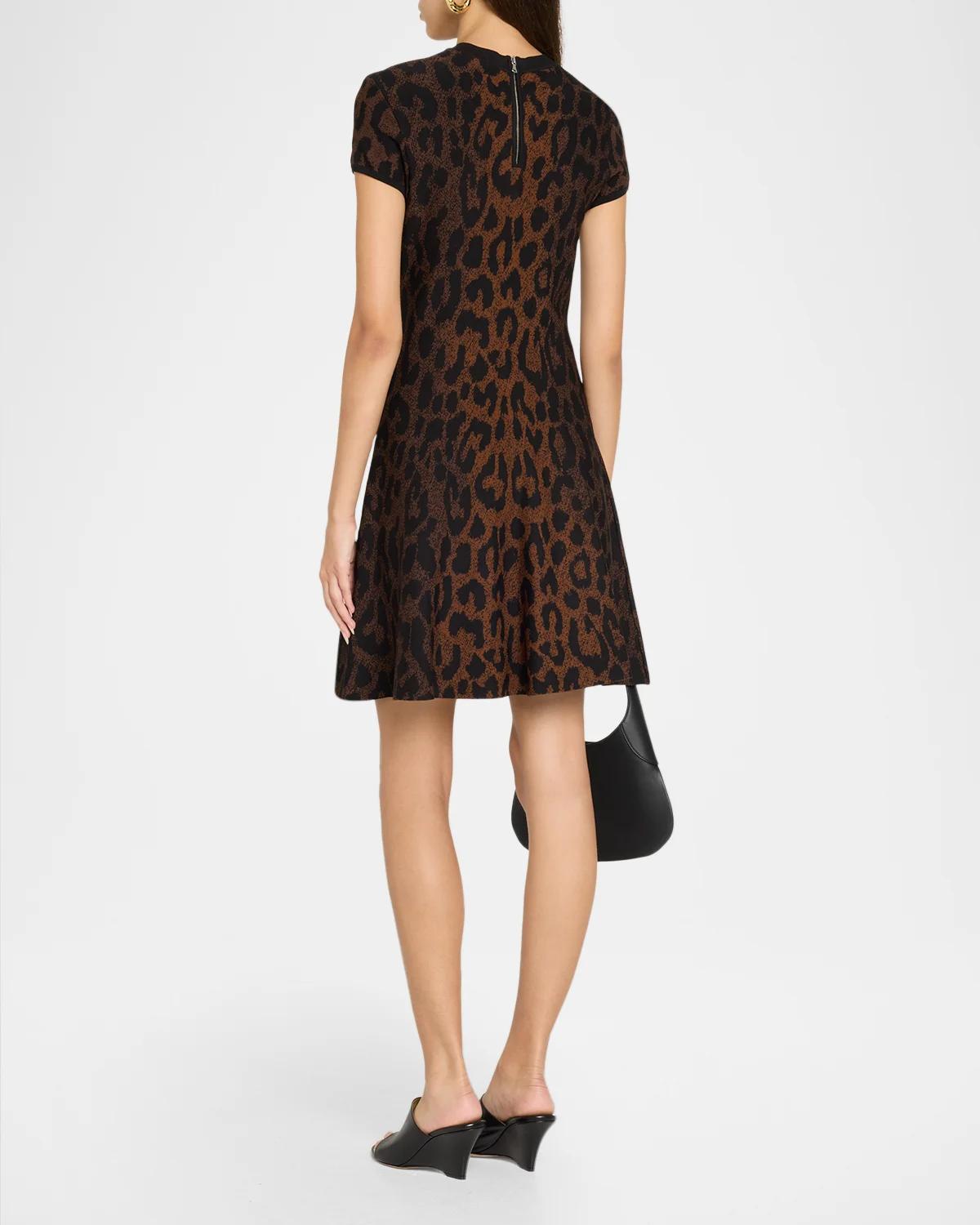 Honor Leopard Mini Dress - thumbnail 3