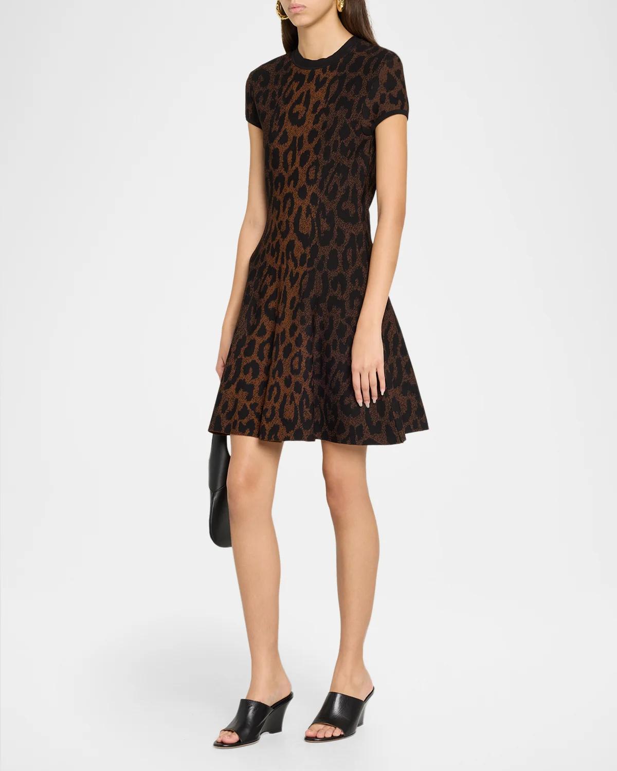 Honor Leopard Mini Dress - thumbnail 4