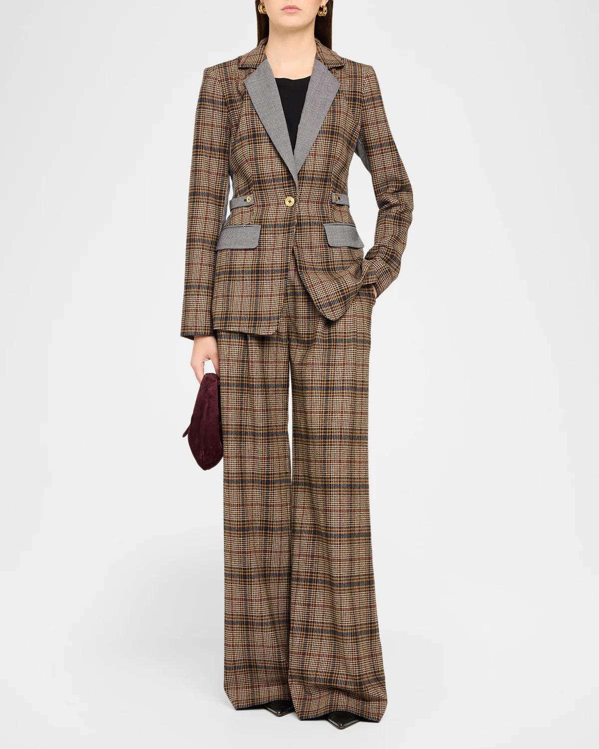 Leslie Plaid Wide-Leg Pants - thumbnail 2