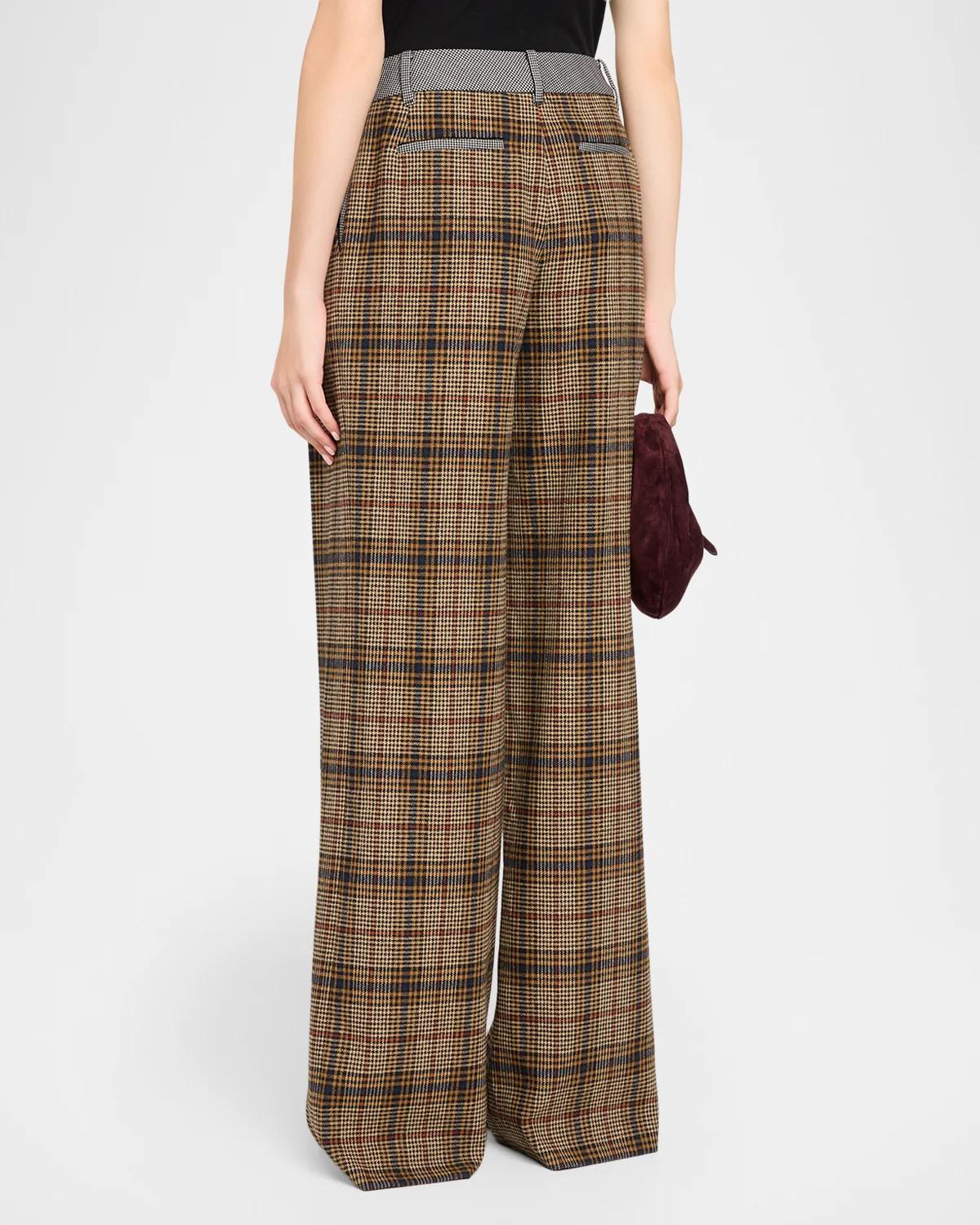 Leslie Plaid Wide-Leg Pants - thumbnail 3