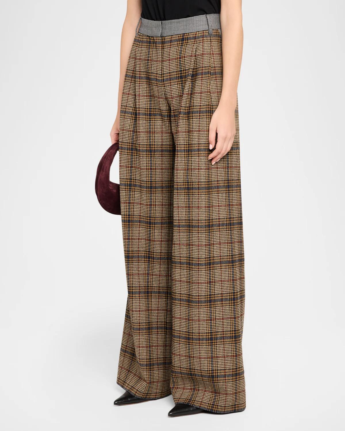 Leslie Plaid Wide-Leg Pants - thumbnail 4