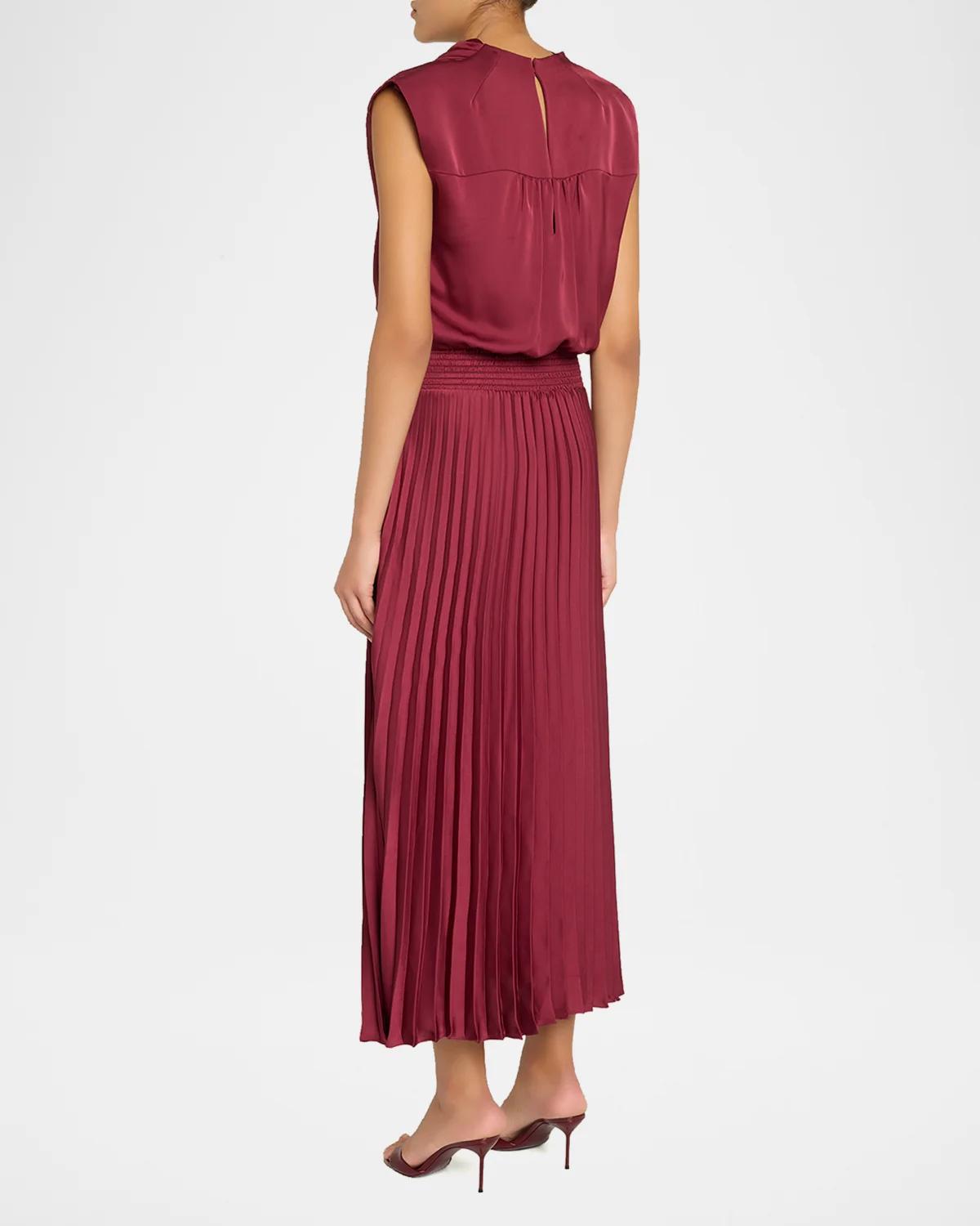 Farah Satin Midi Dress - thumbnail 3