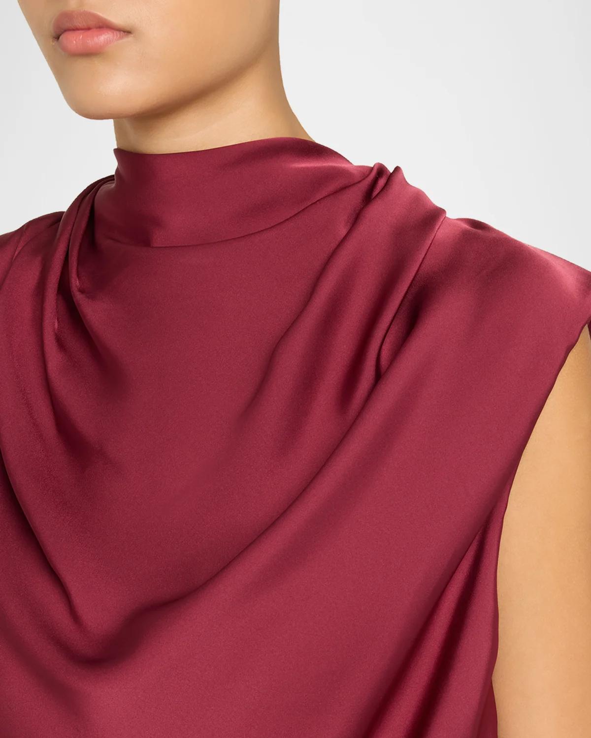 Farah Satin Midi Dress - thumbnail 5