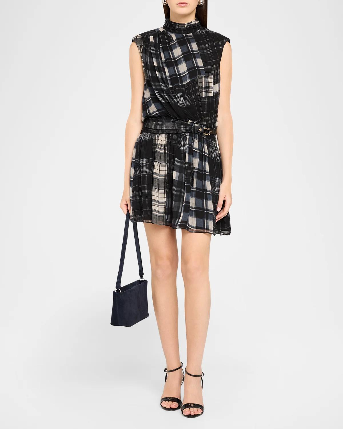 Leah Plaid Mini Dress - thumbnail 2