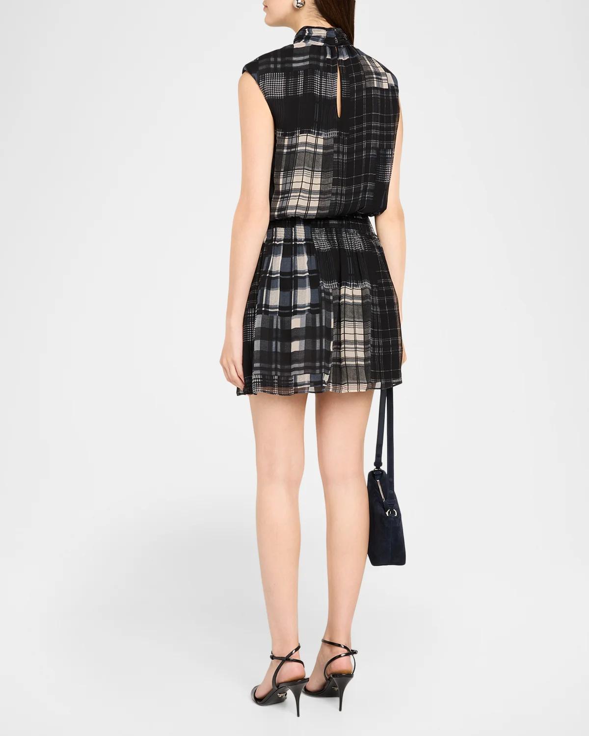 Leah Plaid Mini Dress - thumbnail 3