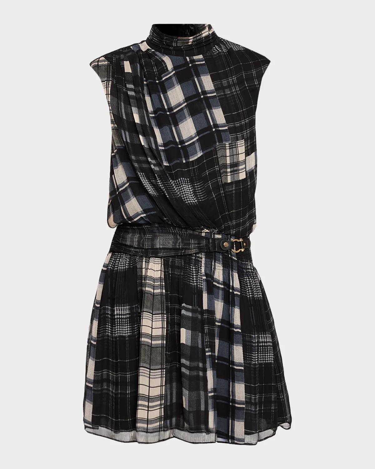 Leah Plaid Mini Dress