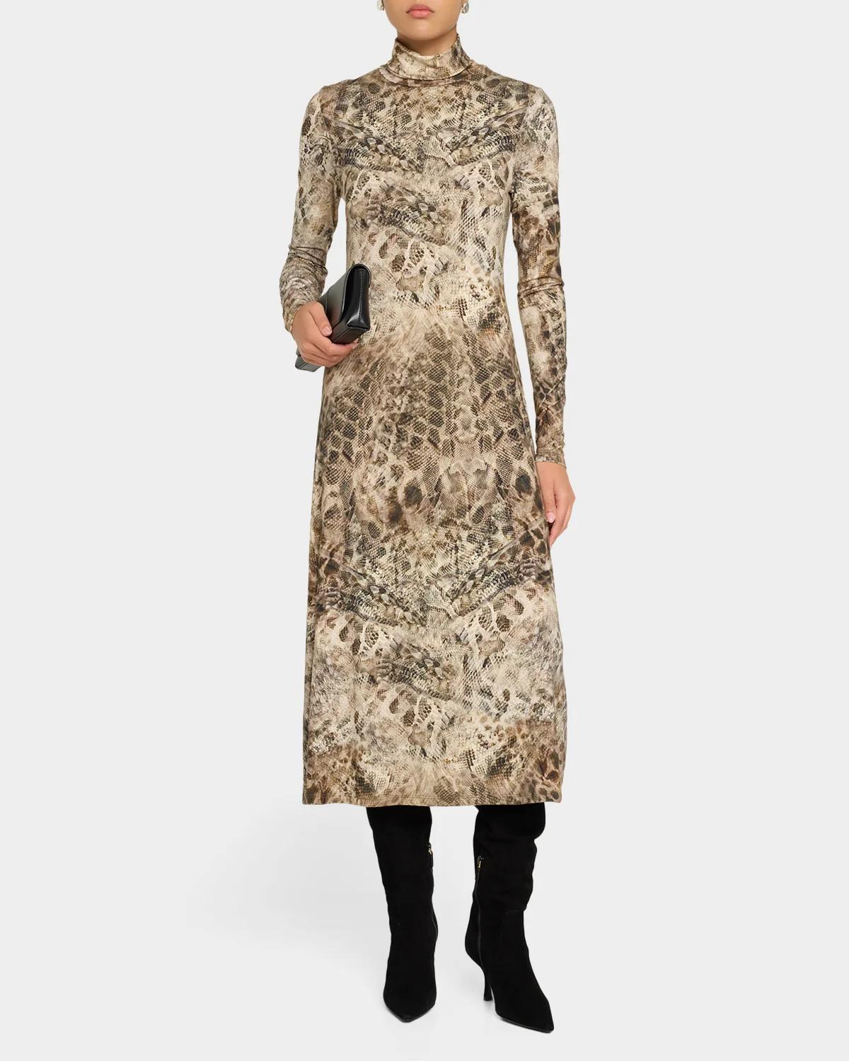 Valerie Python Print Midi Dress - thumbnail 2