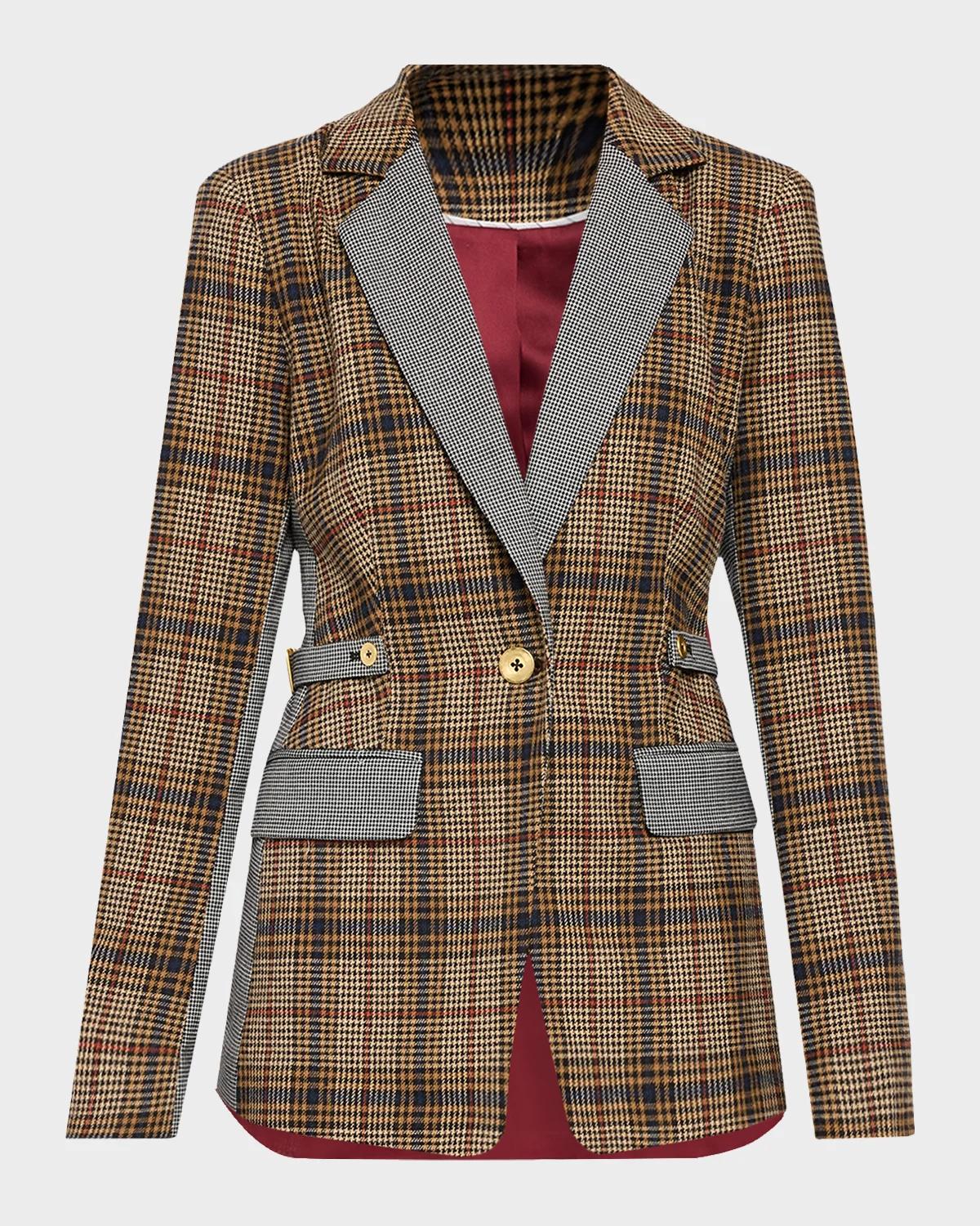 Bianca Combo Plaid Blazer