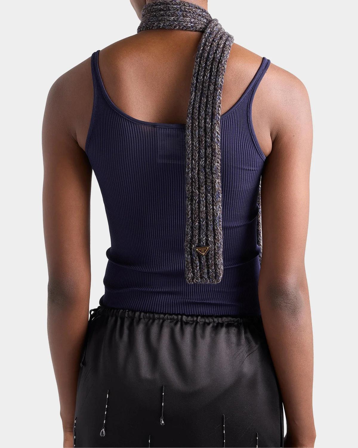 Rib-Knit Silk Tank - thumbnail 3