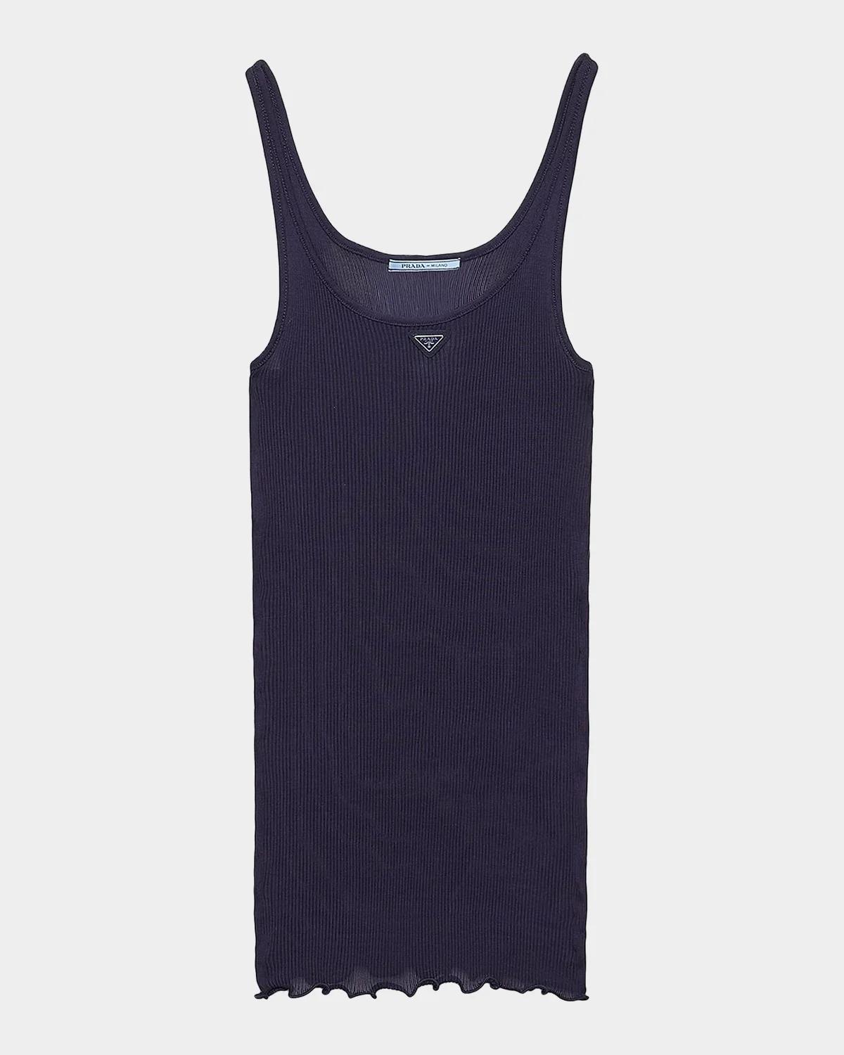 Rib-Knit Silk Tank