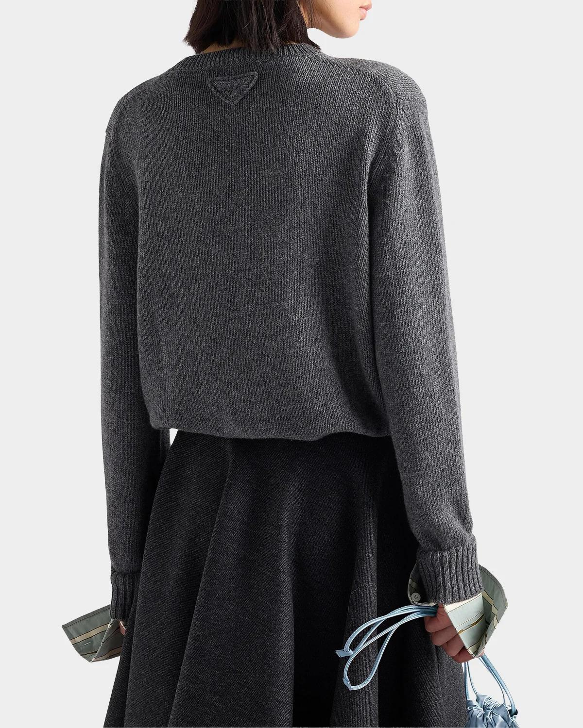 Wool and Cashmere Crew-Neck Sweater - thumbnail 10