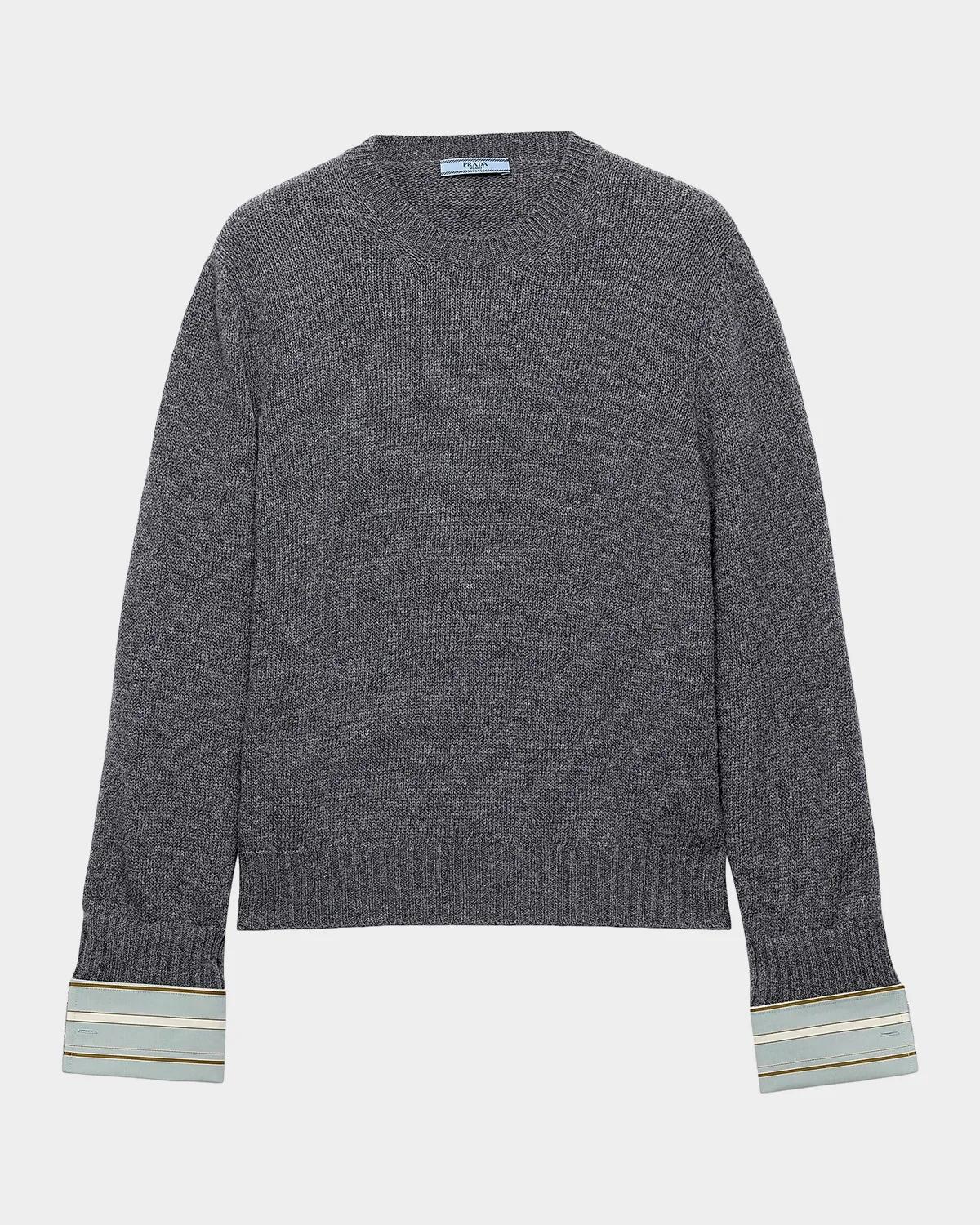 Wool and Cashmere Crew-Neck Sweater - thumbnail 8