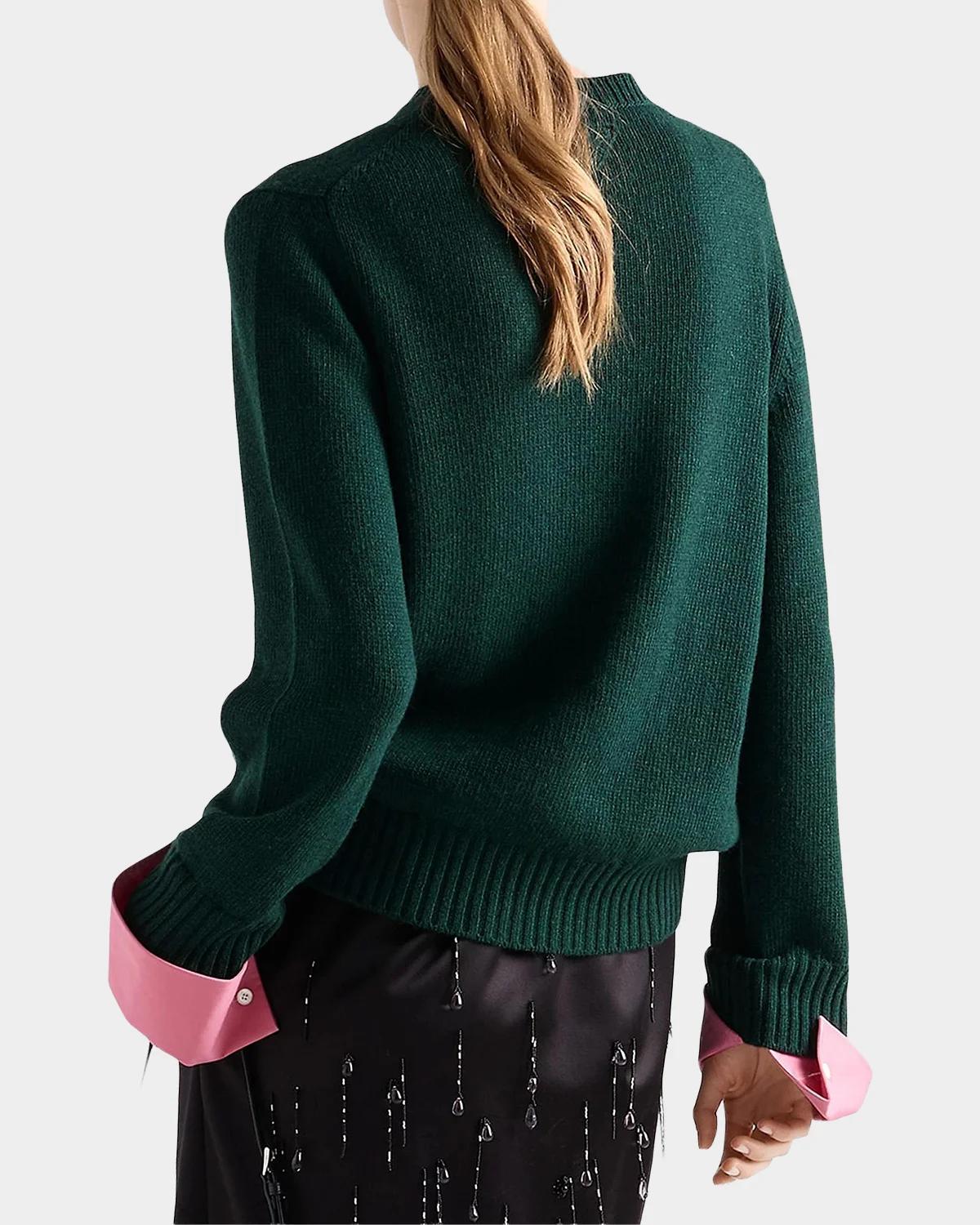 Wool and Cashmere Crew-Neck Sweater - thumbnail 3