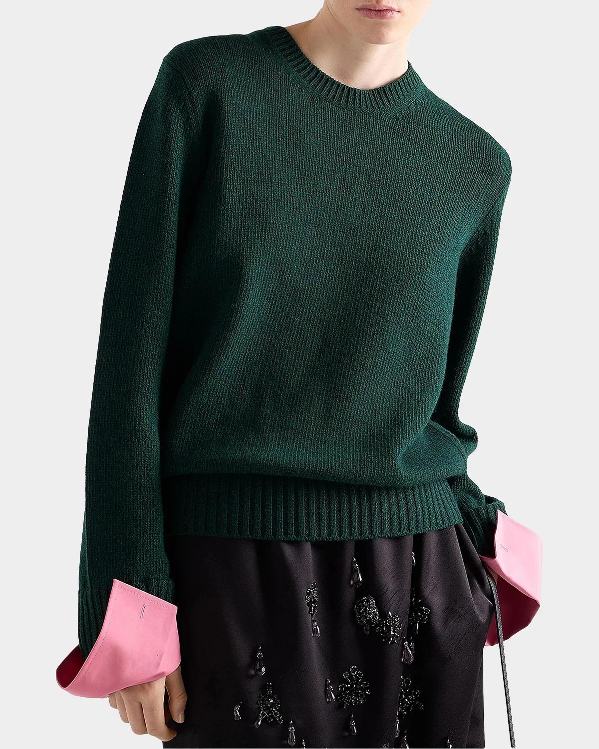 Wool and Cashmere Crew-Neck Sweater - thumbnail 5