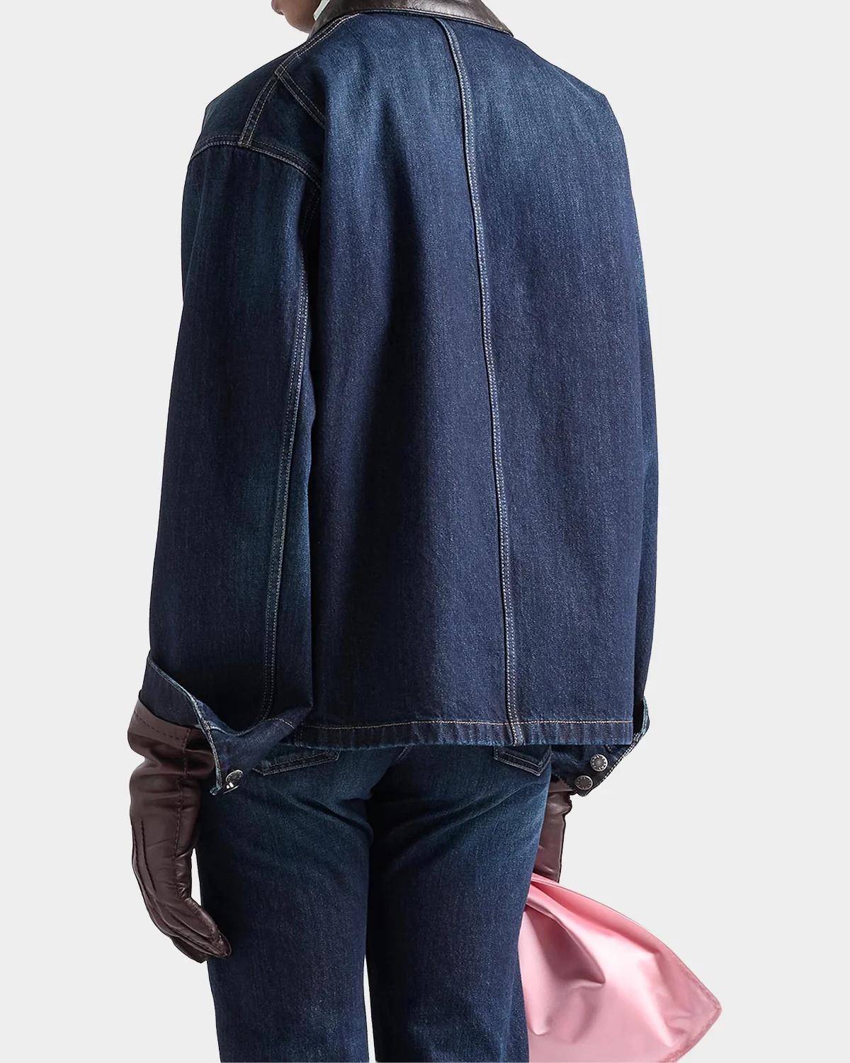 Denim Button-Front Trucker Jacket - thumbnail 3