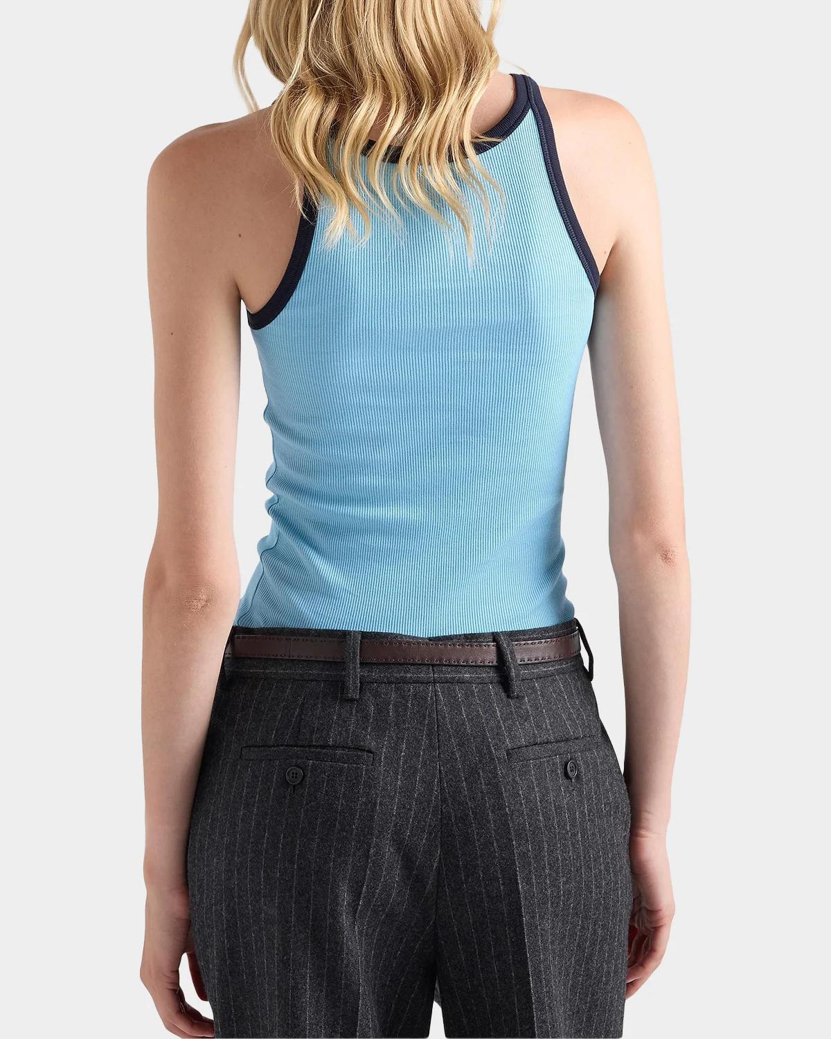 Colorblocked Cotton Ribbed Tank Top - thumbnail 2
