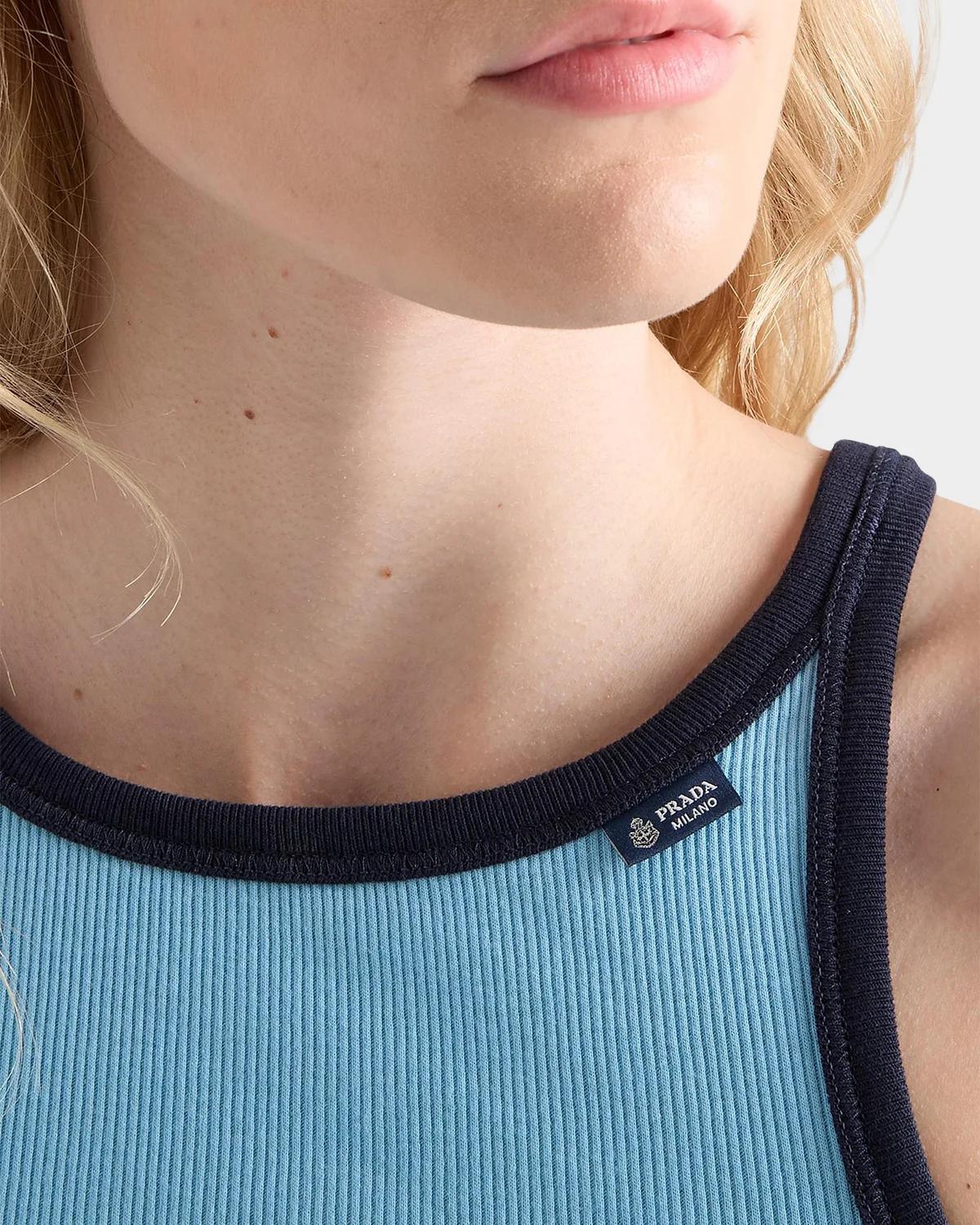 Colorblocked Cotton Ribbed Tank Top - thumbnail 5